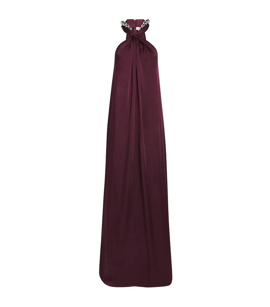 Satin Halterneck Gown 6017 BORDEAUX Image 1