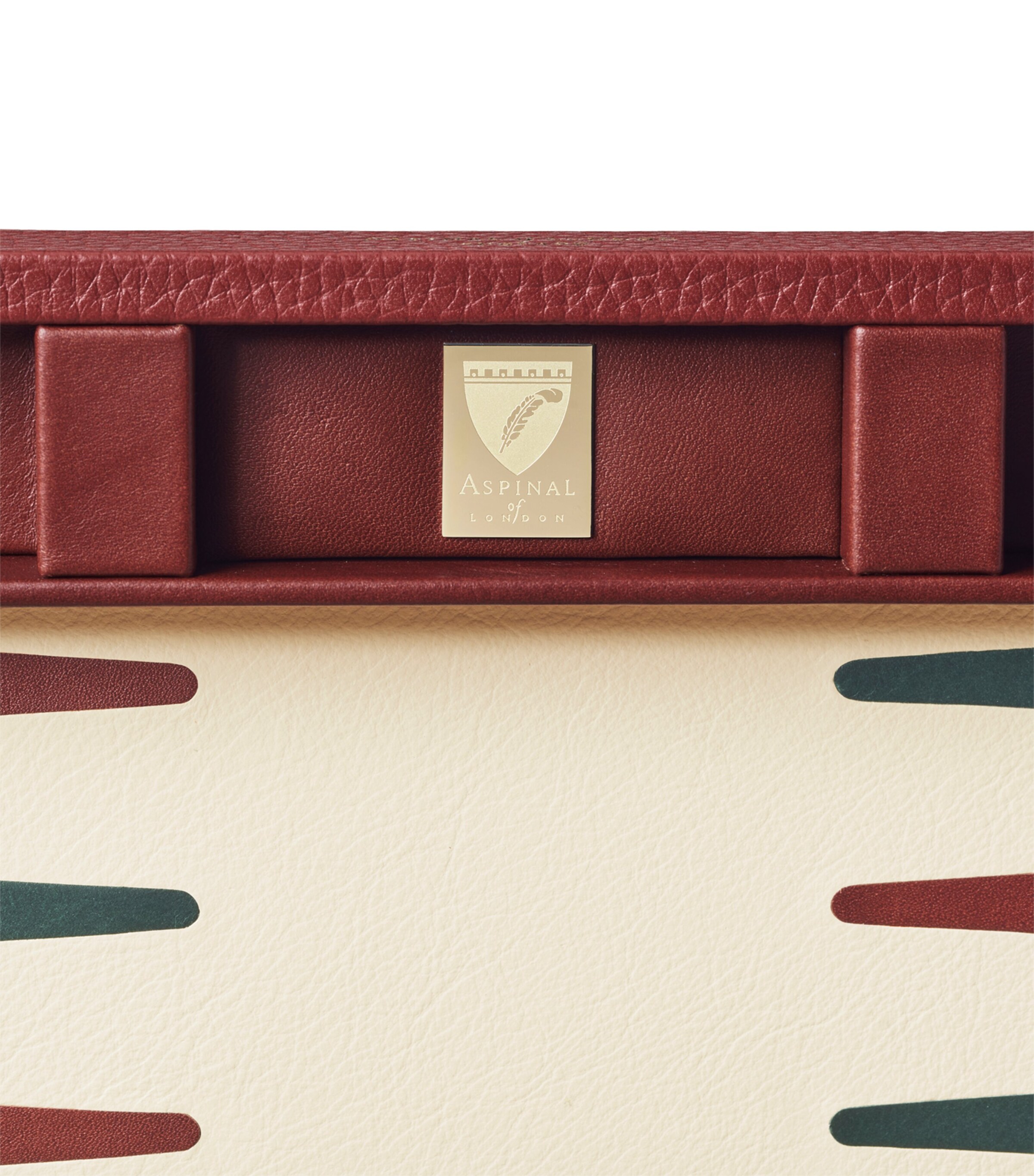 15-Inch Pebbled Leather Backgammon Set MERLOT Image 5