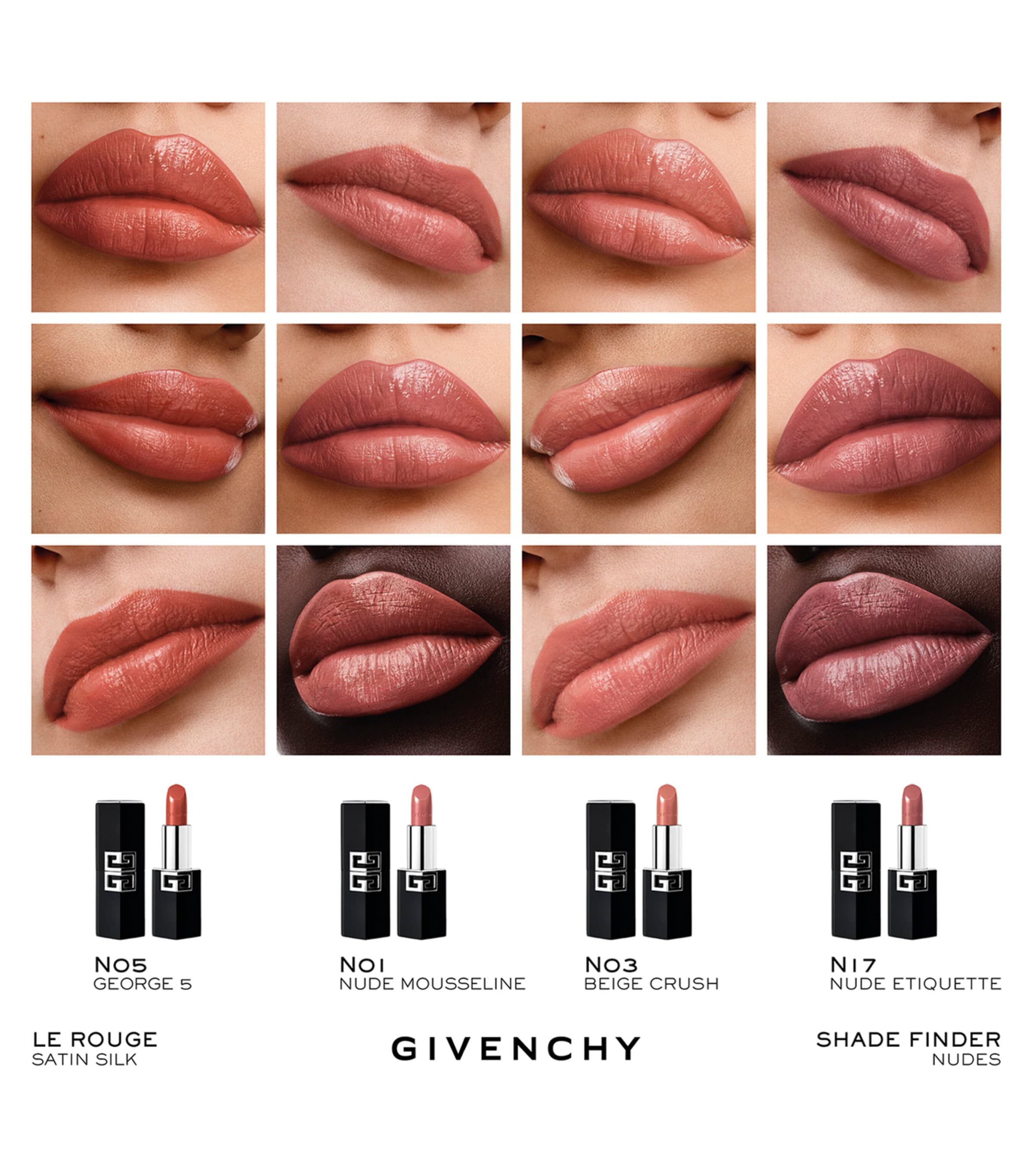 Givenchy Le Rouge Satin Silk High-Definition Lipstick Beige Crush Image 3
