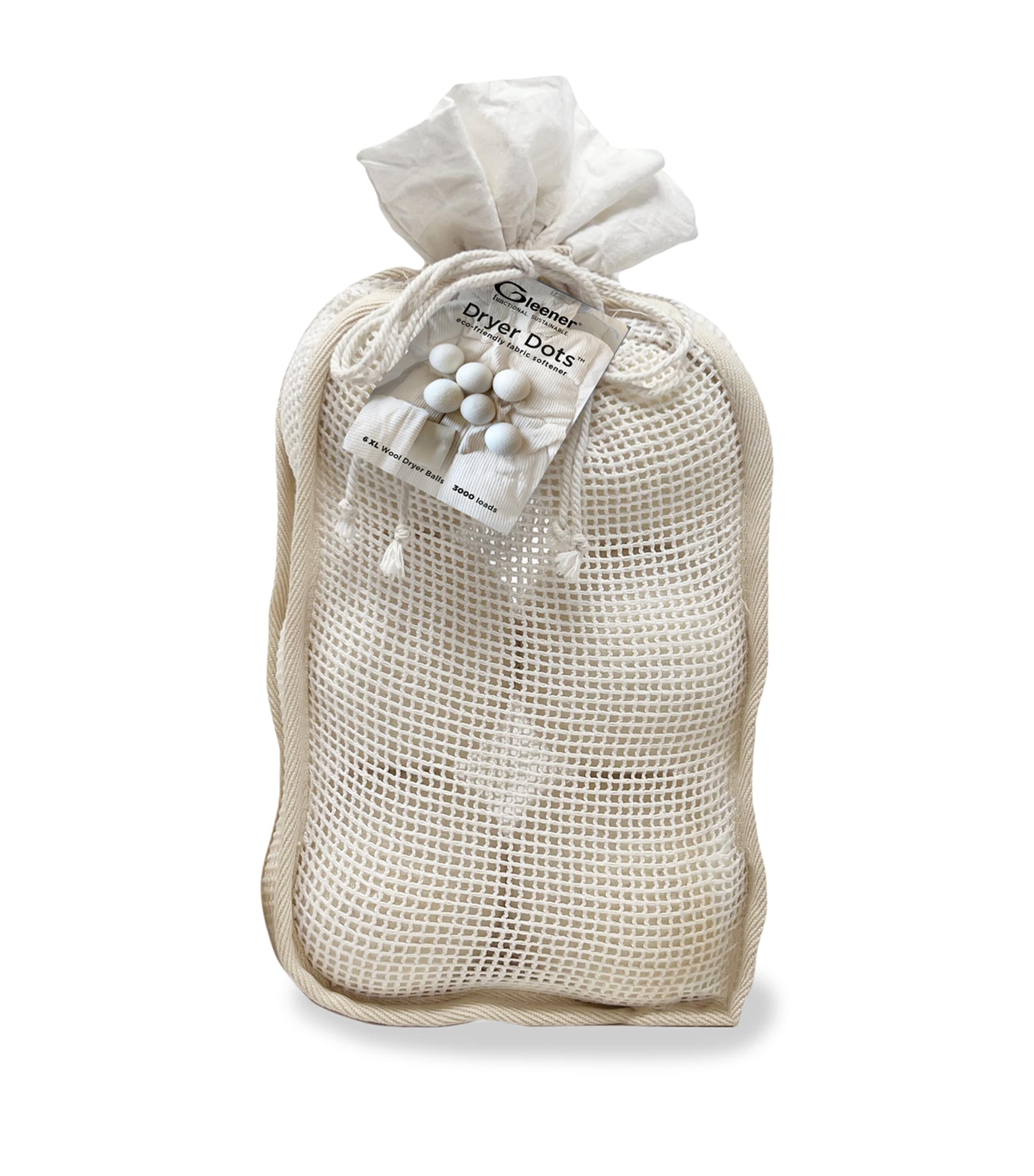 Wool XL Dryer Balls with Delicates Bag (Set of 6) IVORY Image 1