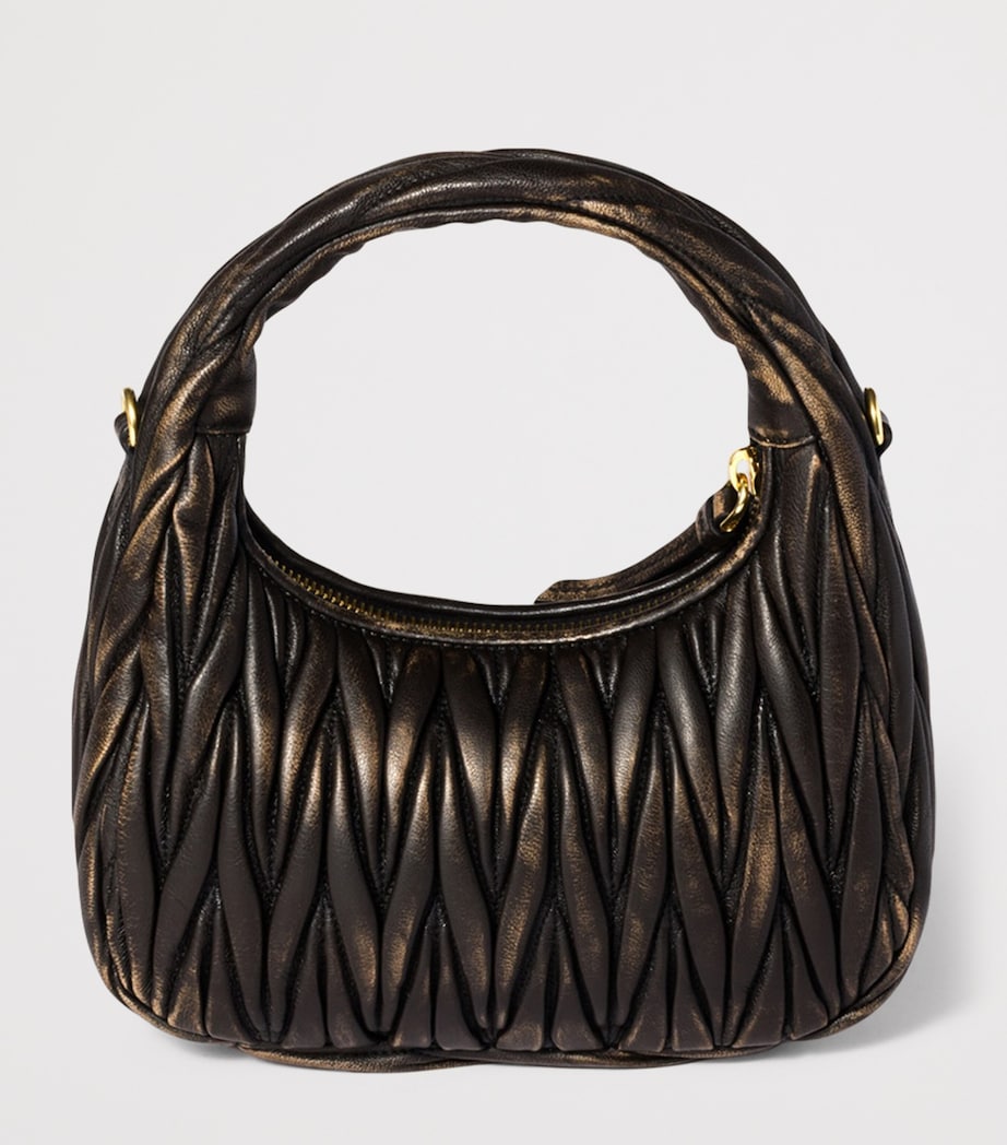 Small Matelassé Lambskin Wander Top-Handle Bag F0201 Image 4