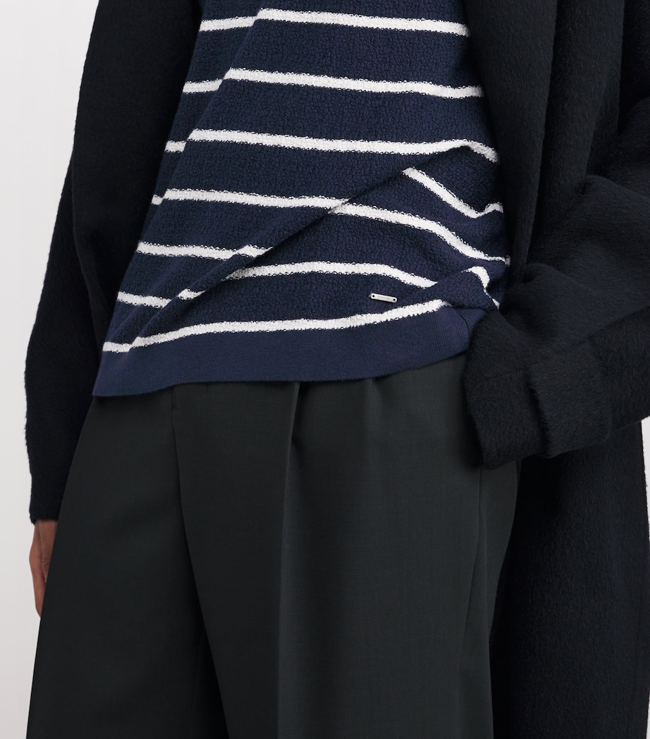 Cotton-Silk Calum Polo Shirt MIDNIGHT STRIPE Image 6