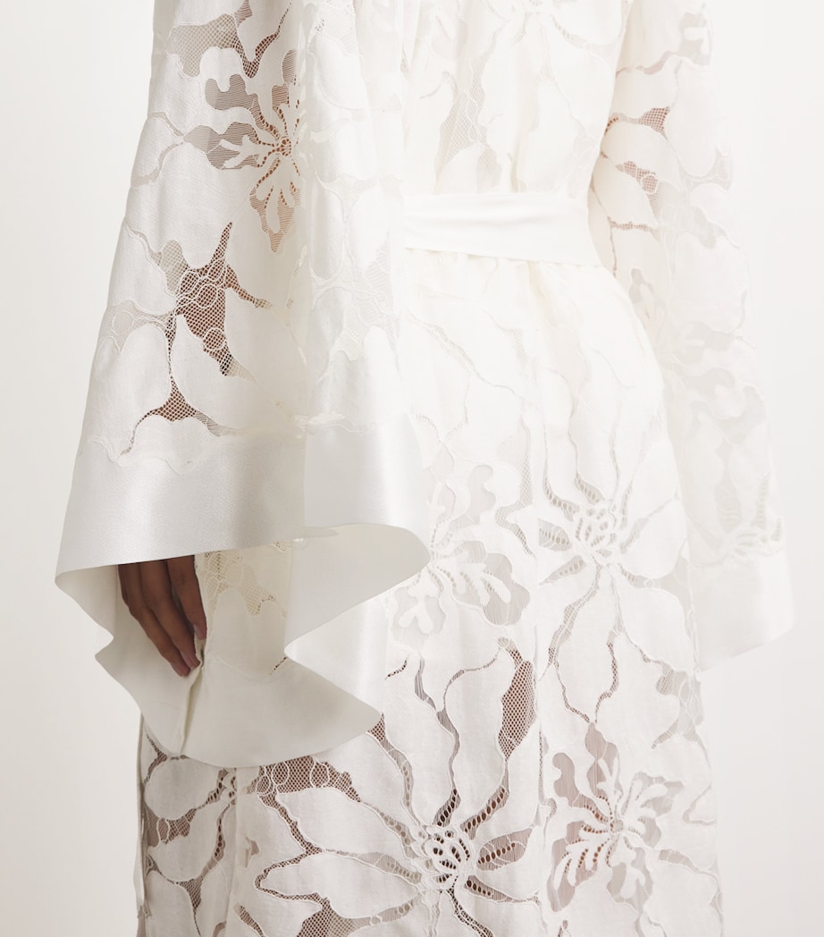 Floral Bellis Robe OFF WHITE Image 4