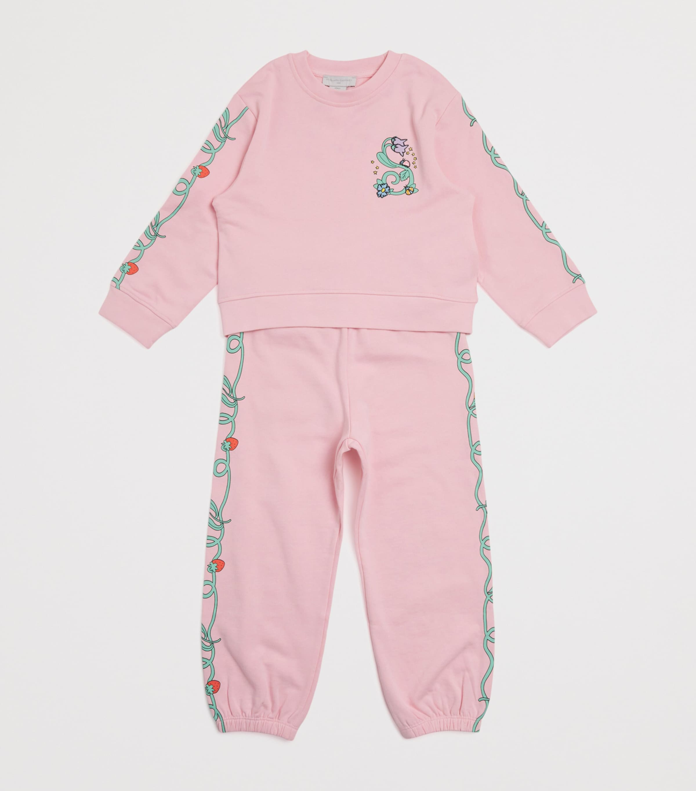 Organic Cotton Floral Tracksuit (2-14 Years) 51RROSA Image 3
