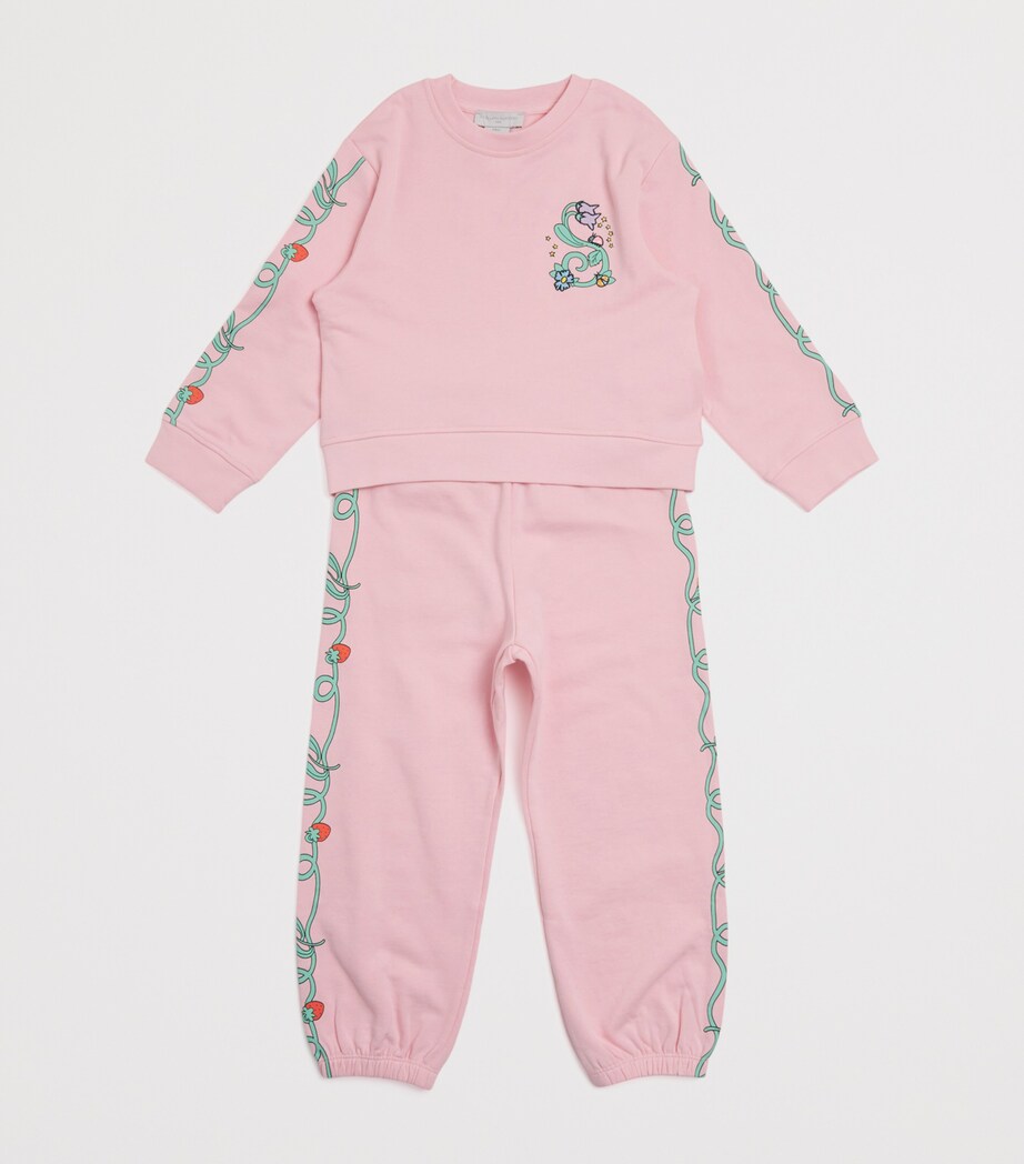 Organic Cotton Floral Tracksuit (2-14 Years) 51RROSA Image 3