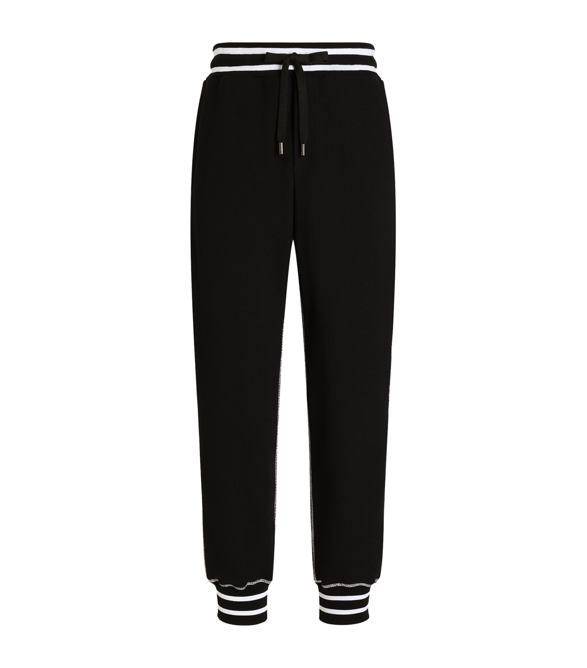 Contrast Stitch Track Pants N0000-BLACK Image 1