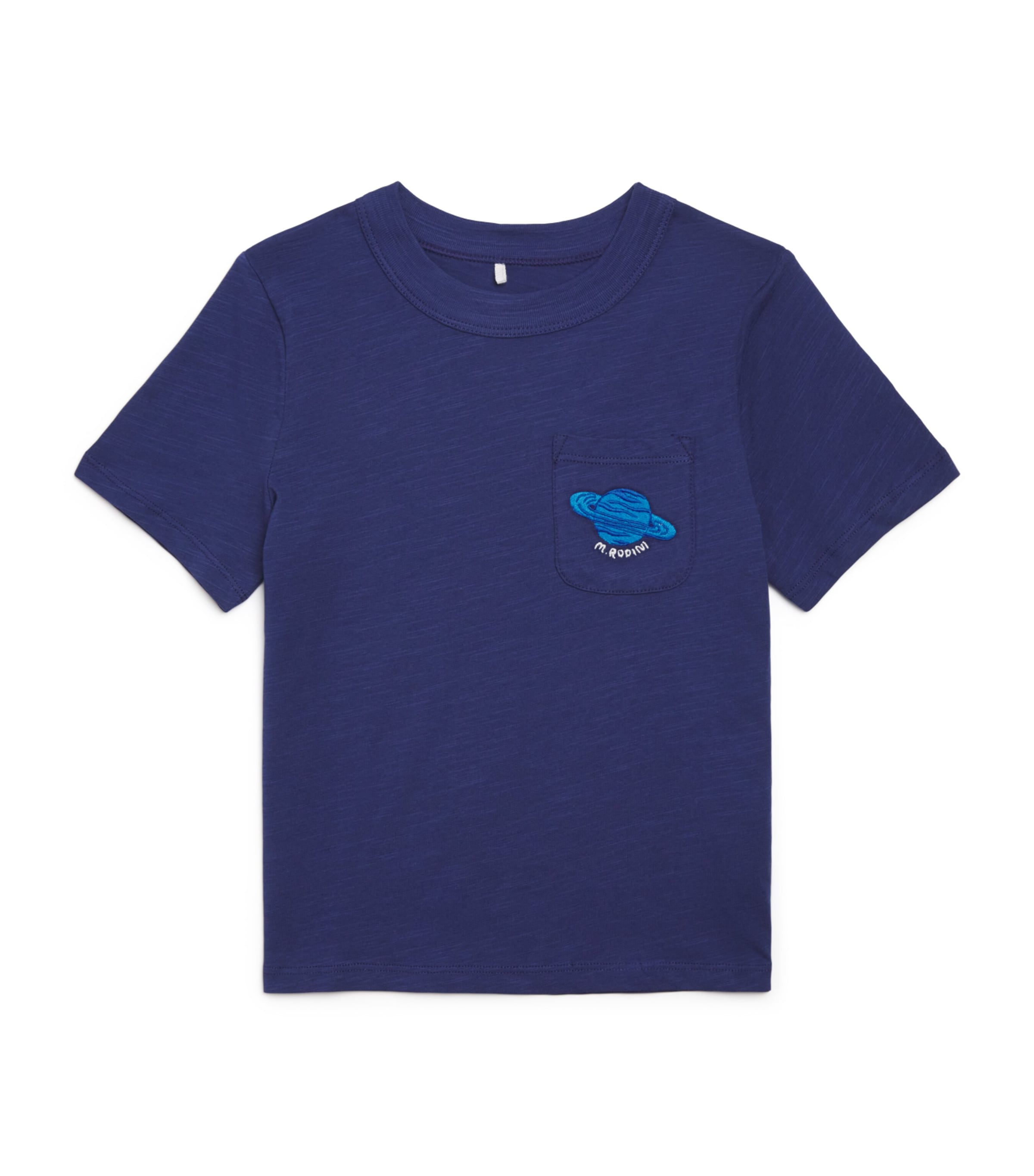 Mini Rodini Organic Cotton Planet T-Shirt (3-11 Years) Blue Image 1