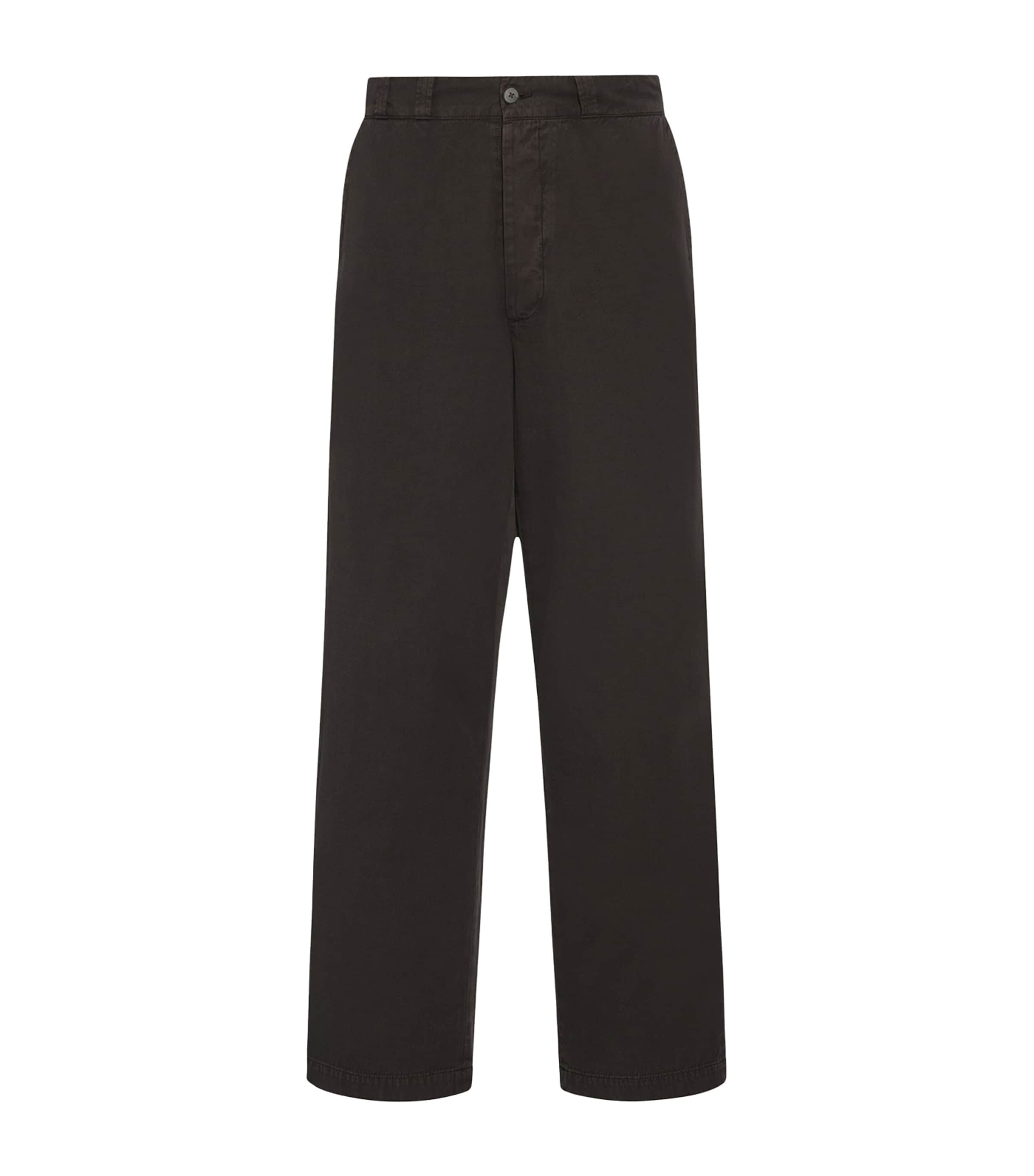 The Row Ottis Pant In Cotton And Cashmere In Black