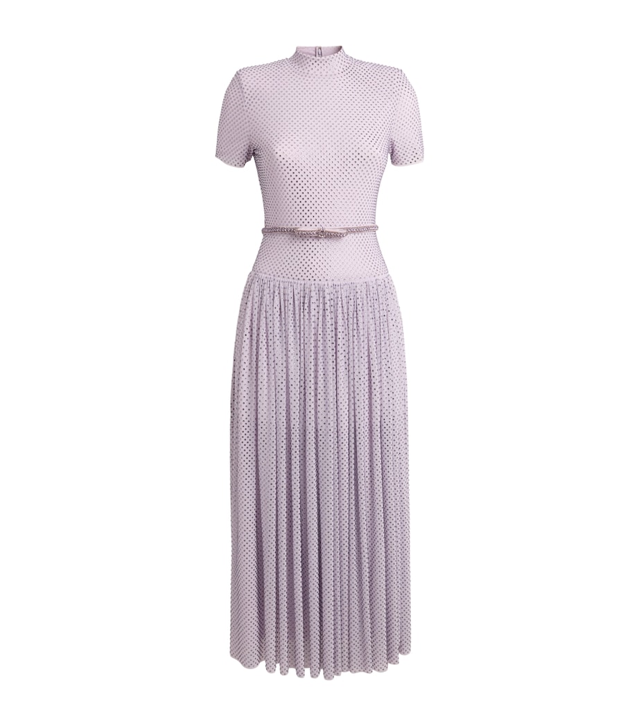 Self-Portrait Womens Embellished Midi Dress Lilac Image 1