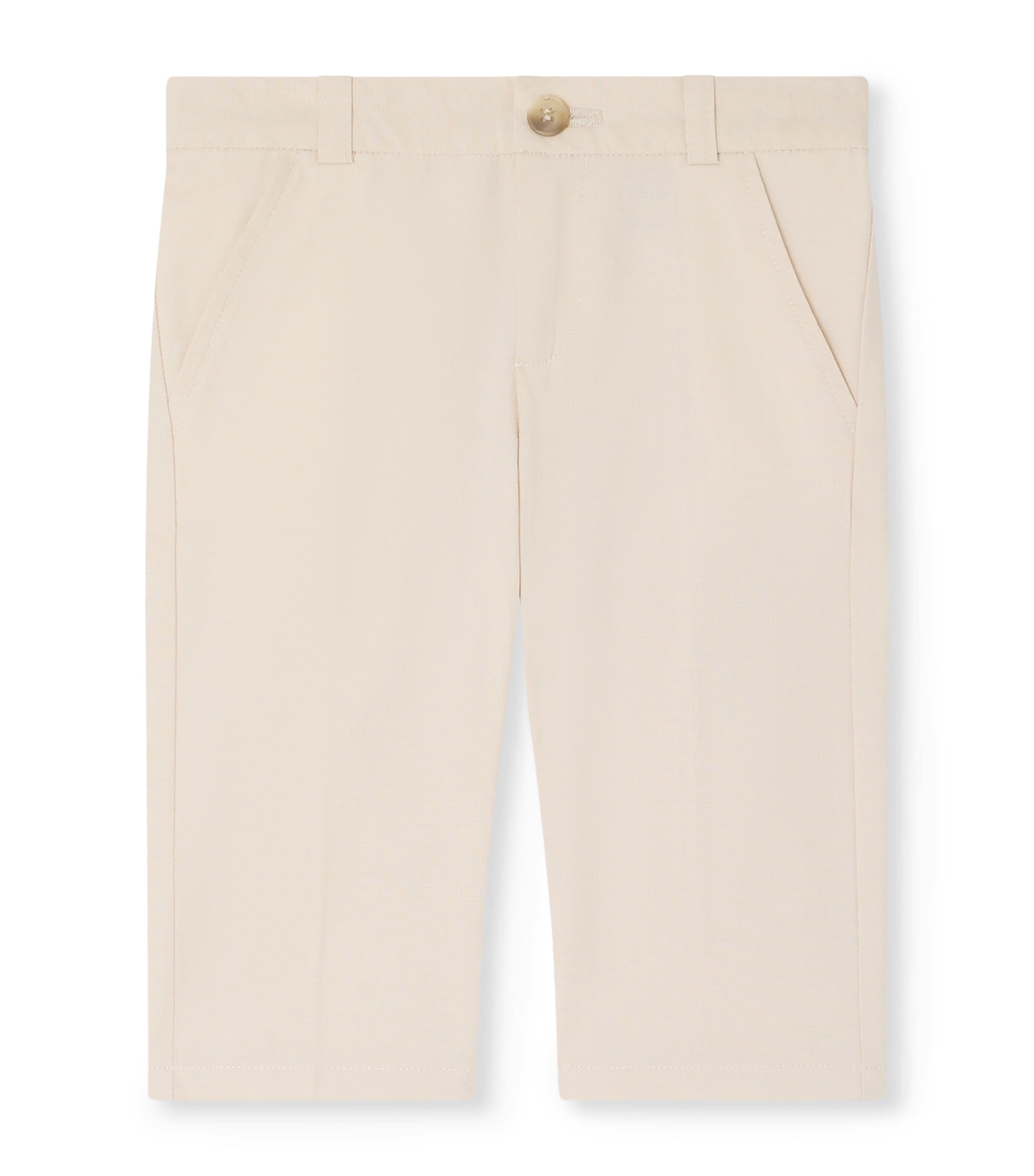 Bonpoint Cotton Decibe Trousers (6-18 Months) Ecru Image 1