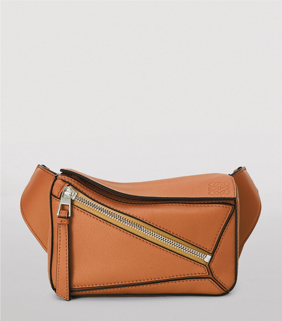 Mini Leather Puzzle Belt Bag TAN Image 2