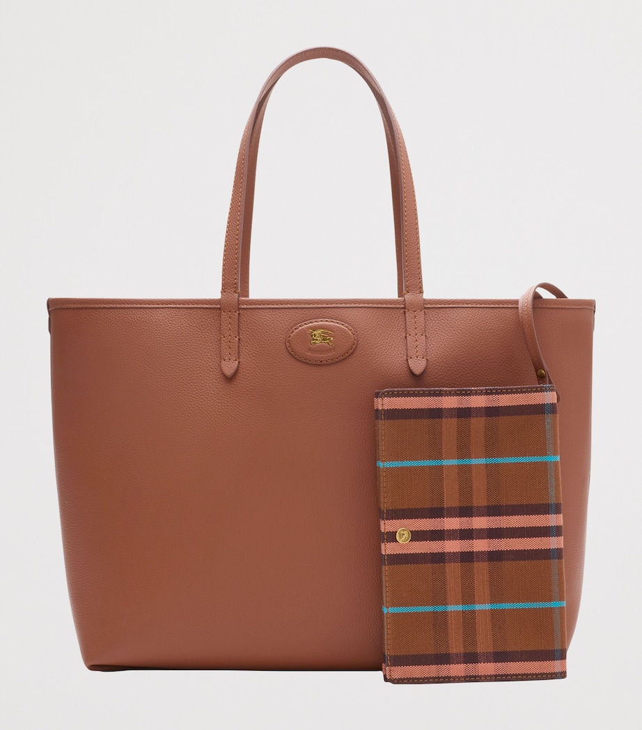 Medium Leather Reversible Bloomsbury Tote Bag GINGERGINGER BREAD Image 3