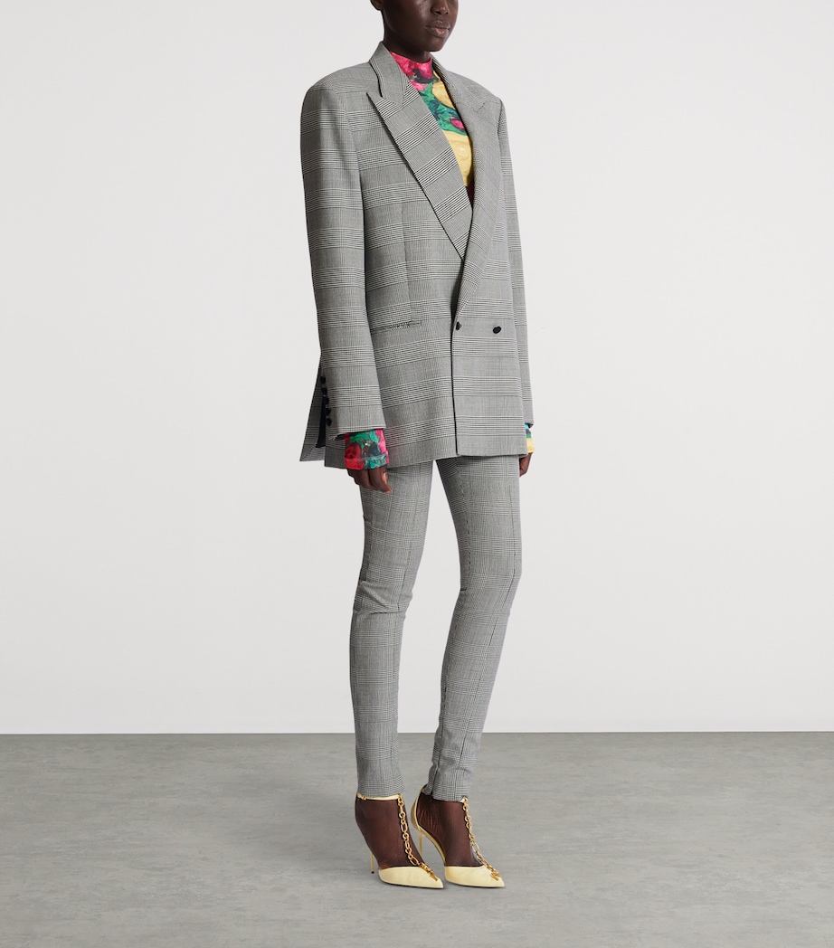 Wool-Blend Prince of Wales Blazer EAB NOIR/BLANC Image 2