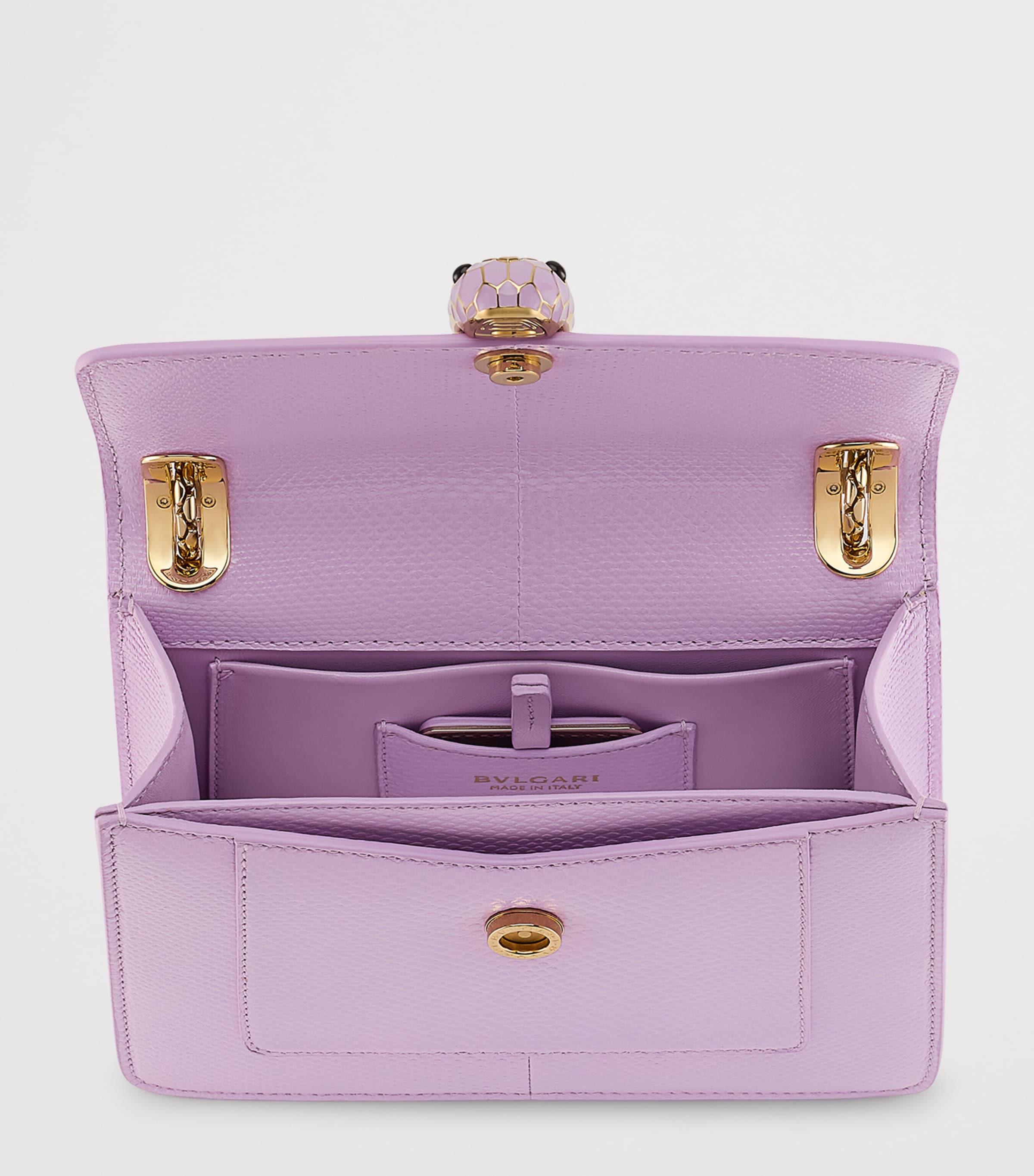 Bvlgari Small Leather Serpenti Forever Day-to-Night Shoulder Bag Fuchsia Image 5