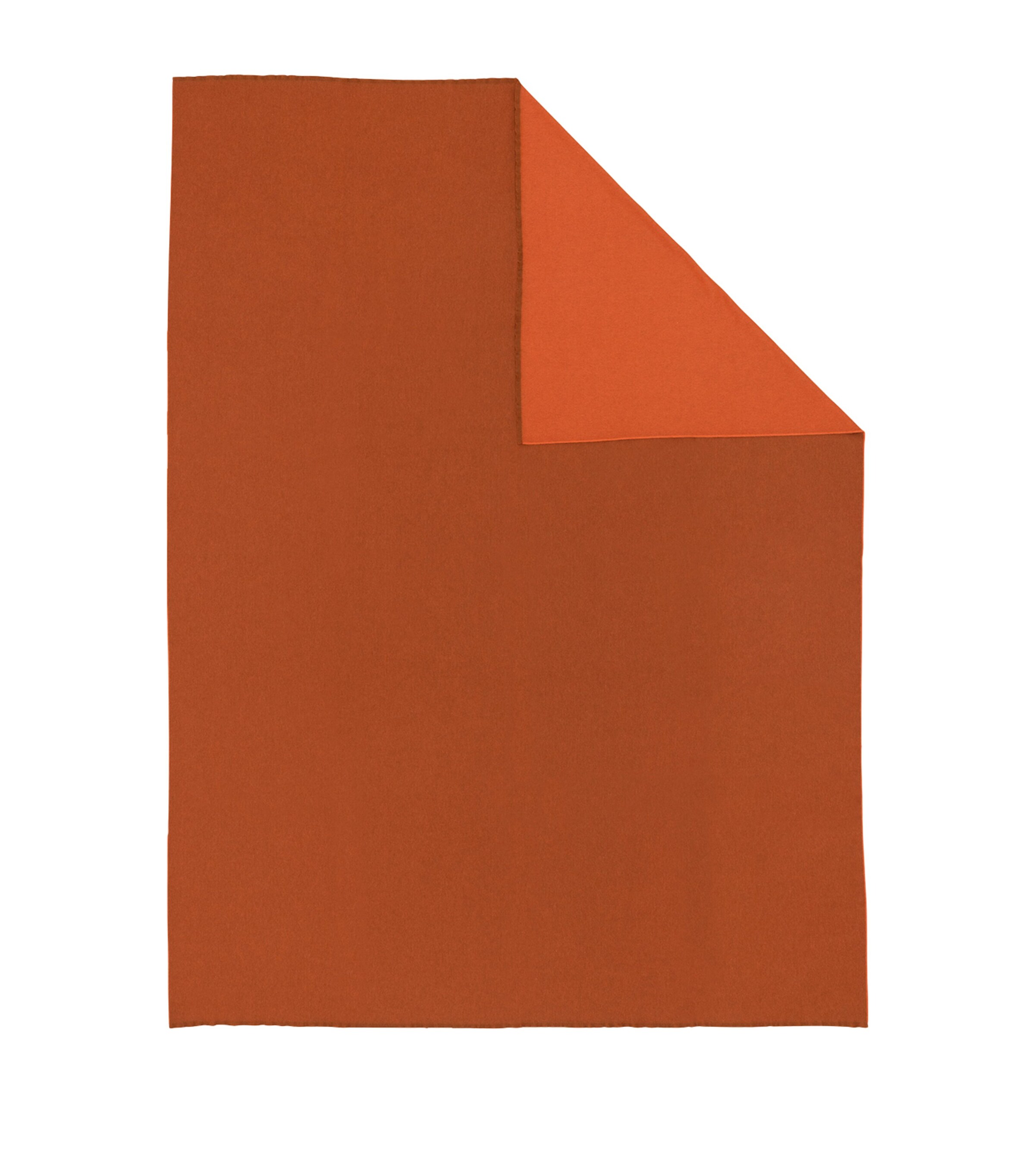 Wool-Cashmere Reversible Vale Throw (147cm x 200cm) SIENNA ORANGE Image 1
