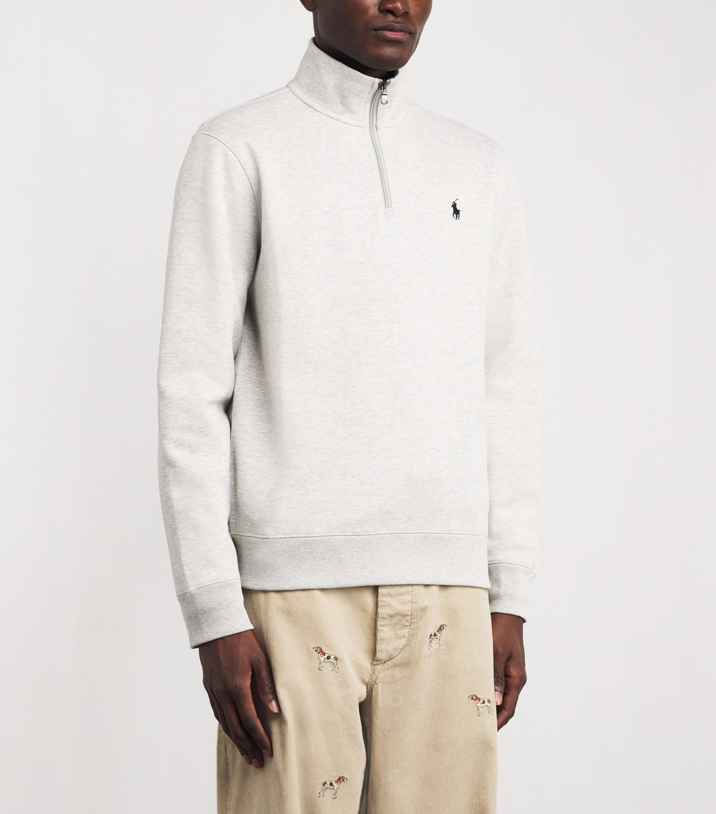 Polo Ralph Lauren Mens Cotton-Blend Quarter-Zip Sweatshirt Lt Sport Image 4