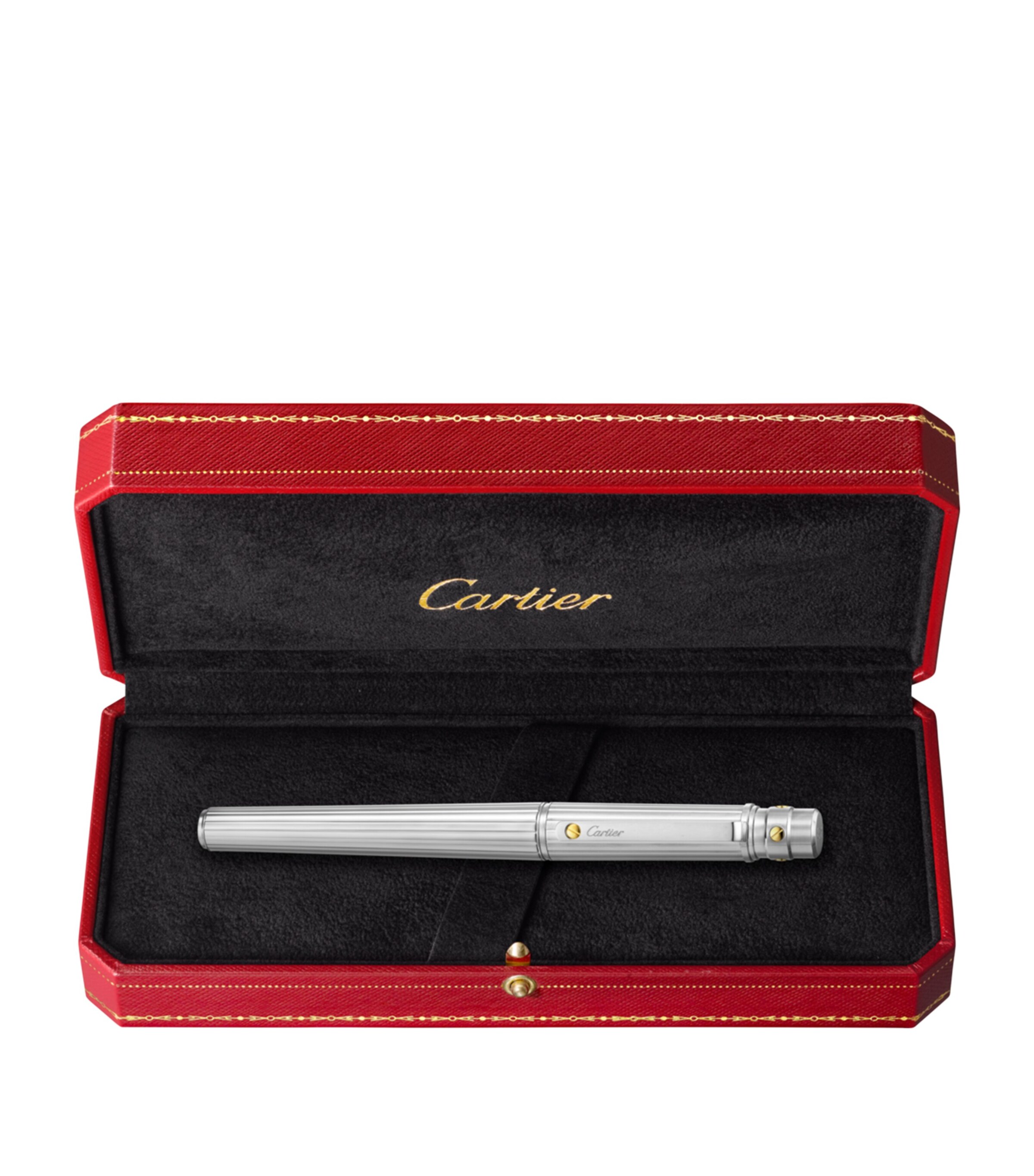 Cartier Santos de Cartier Rollerball Pen Black & Silver Image 4