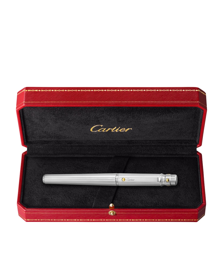 Cartier Santos de Cartier Rollerball Pen Black & Silver Image 4
