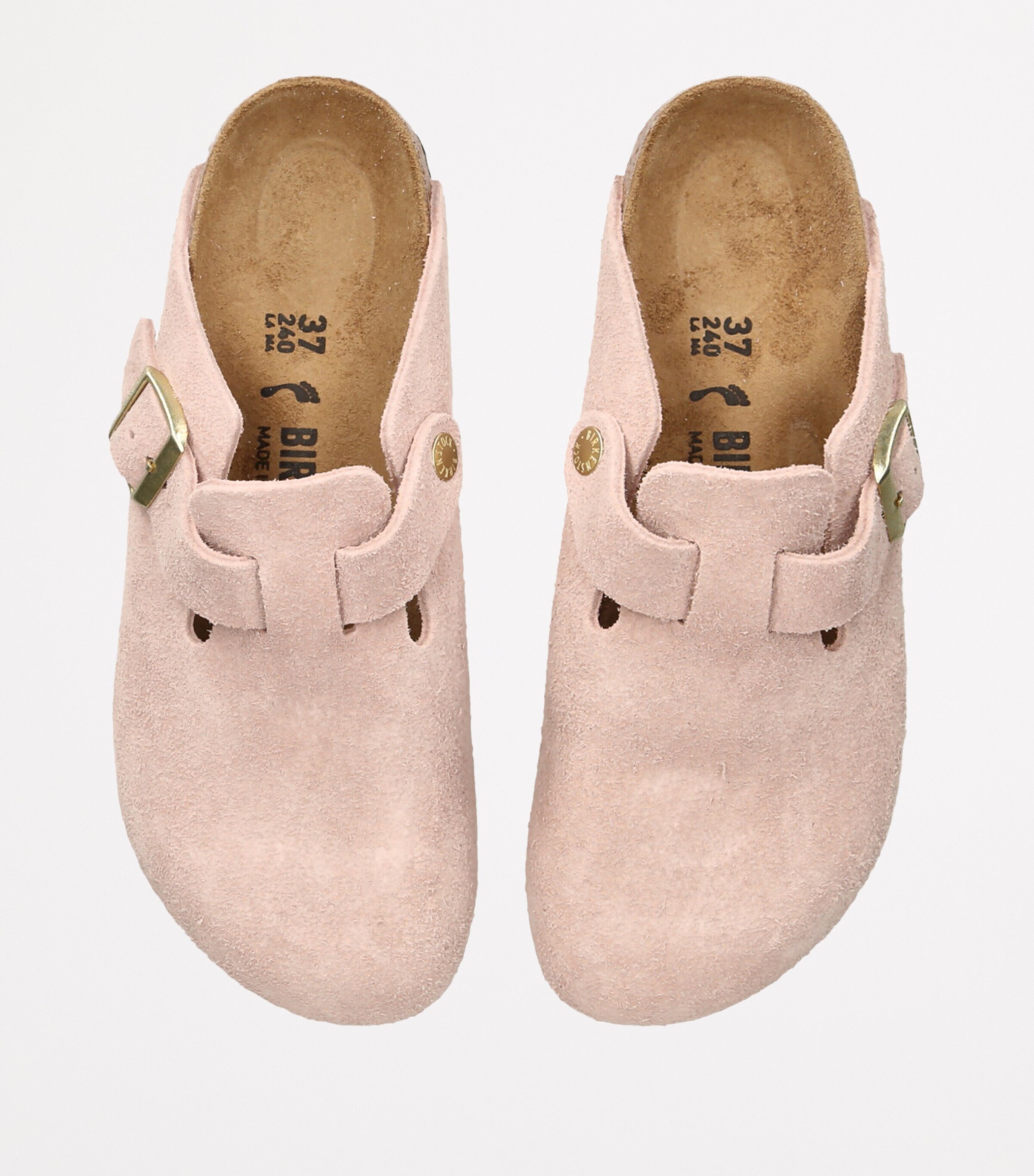Suede Boston Clogs PALE PINK Image 4