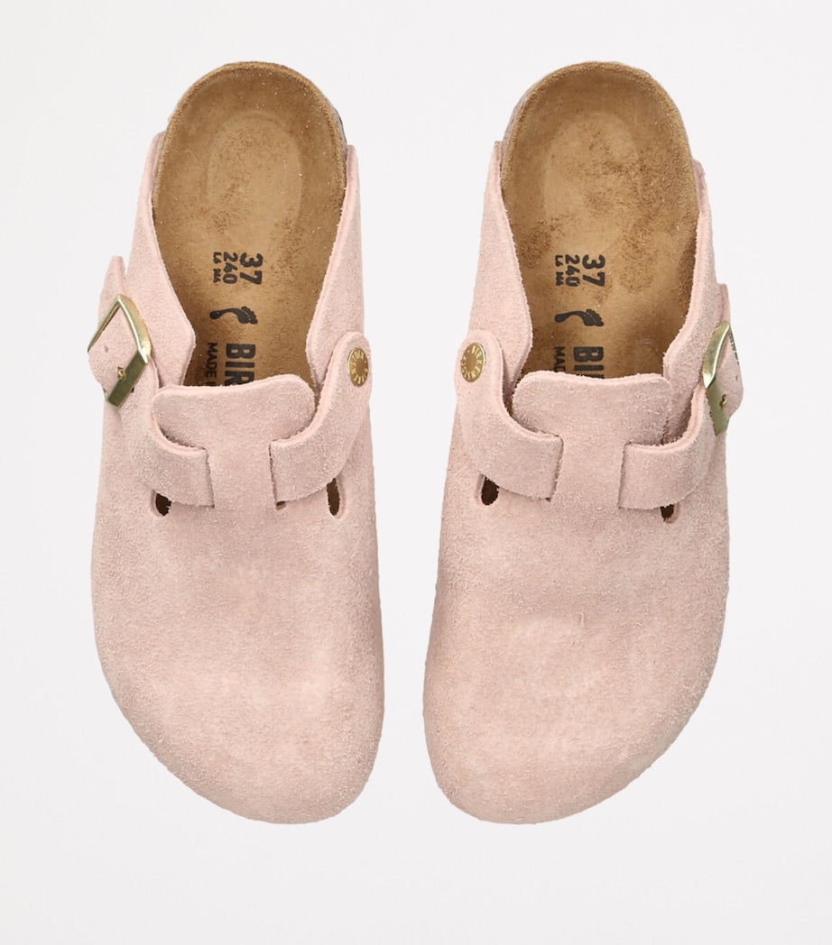 Suede Boston Clogs PALE PINK Image 4