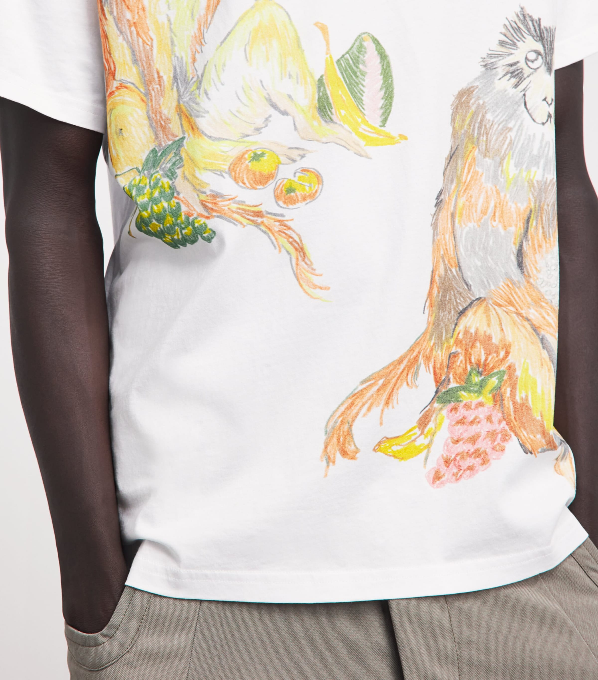 Vivienne Westwood Mens Organic Cotton Monkeys T-Shirt White Image 3