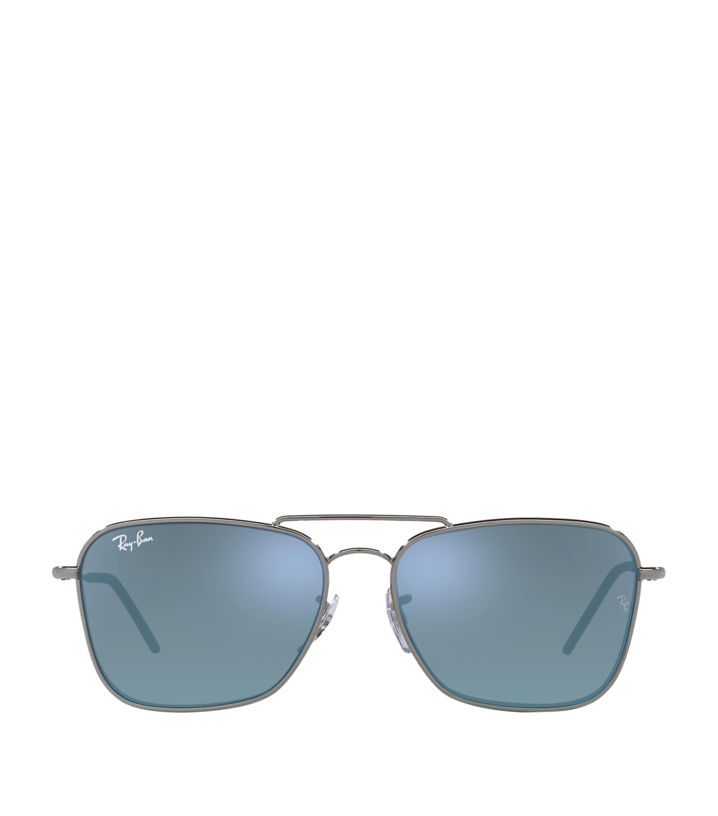 Ray Ban Womens Grey Rbr0102s Caravan Reverse Square-frame Metal Sunglasses In Grey