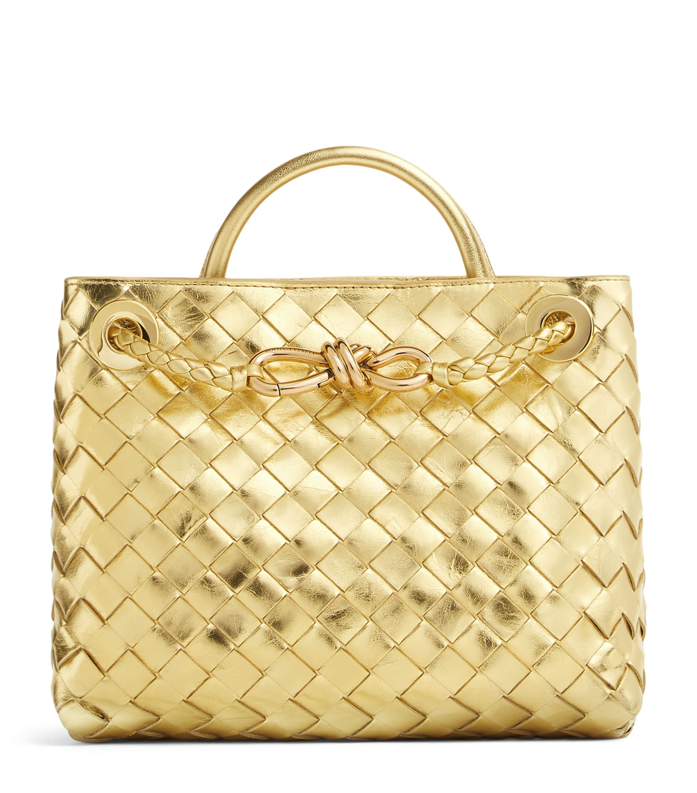 Bottega Veneta Small Leather Andiamo Top-Handle Bag Image 1