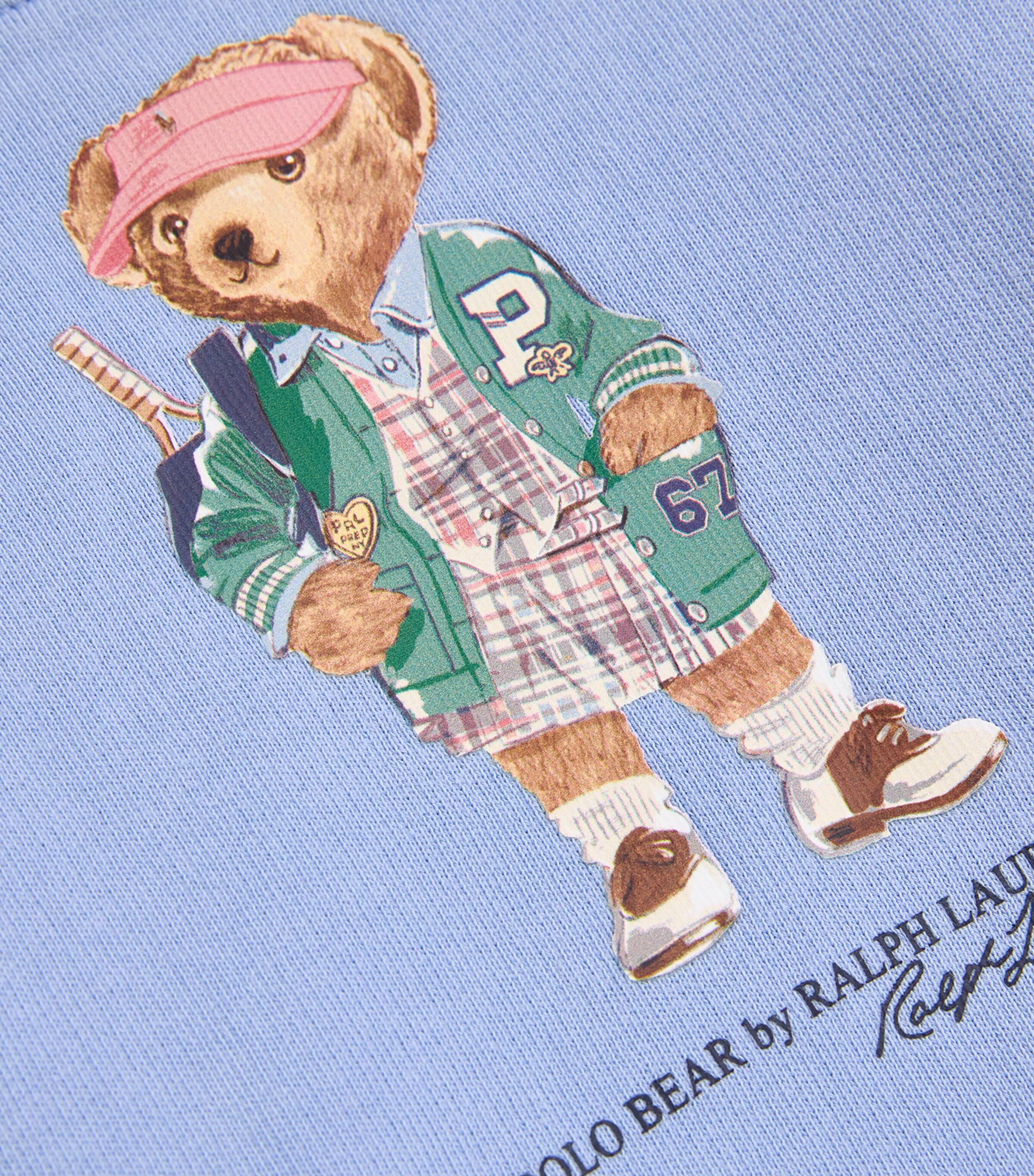 Ralph Lauren Kids Polo Bear Sweater (3-24 Months) Chambray Blue Image 3