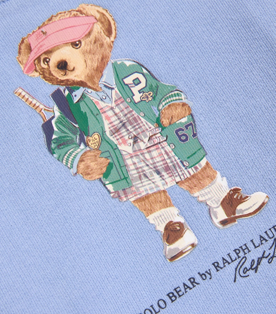 Ralph Lauren Kids Polo Bear Sweater (3-24 Months) Chambray Blue Image 3