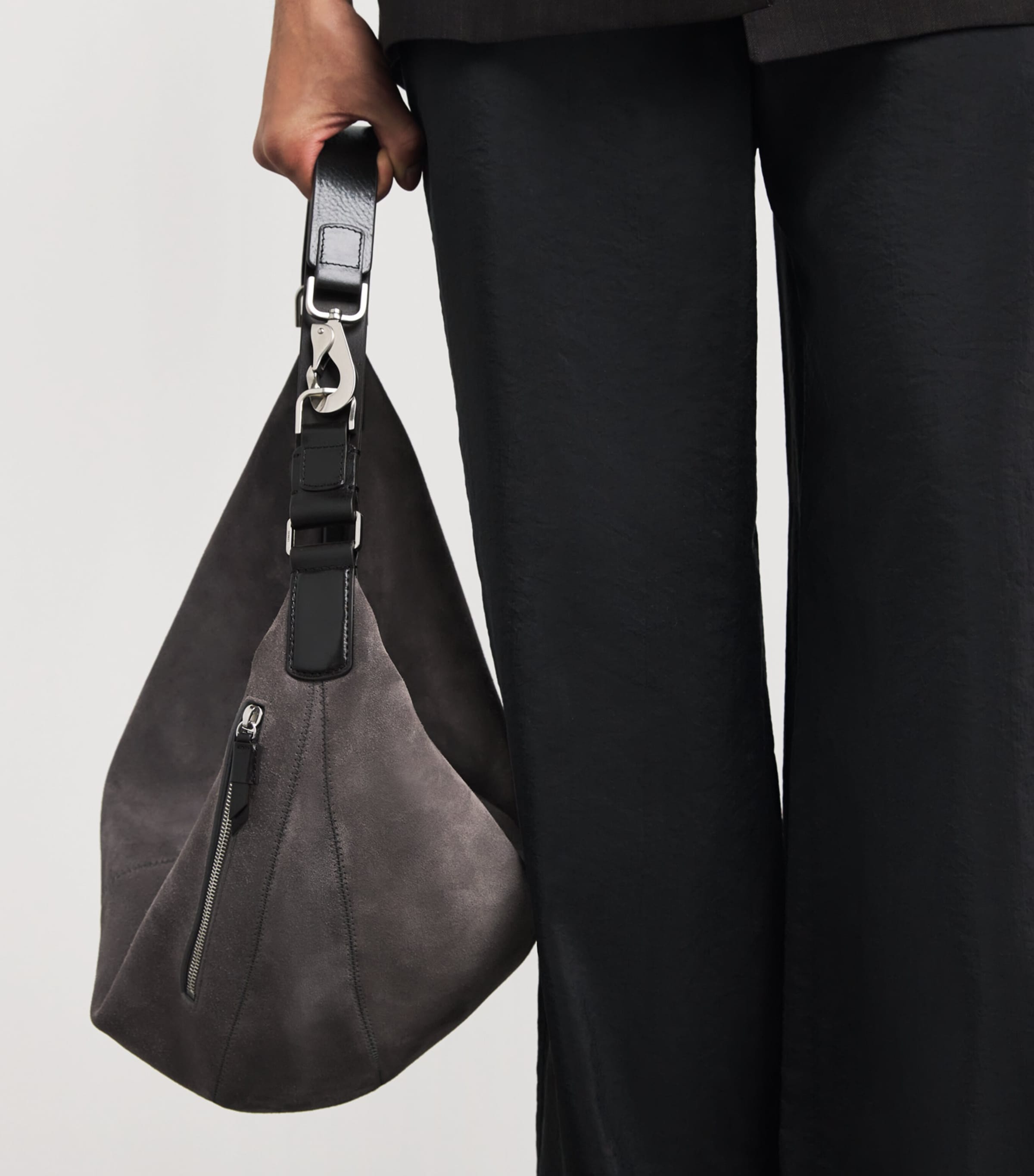 Lemaire Suede Quiver Clip Shoulder Bag Mink/ Image 4