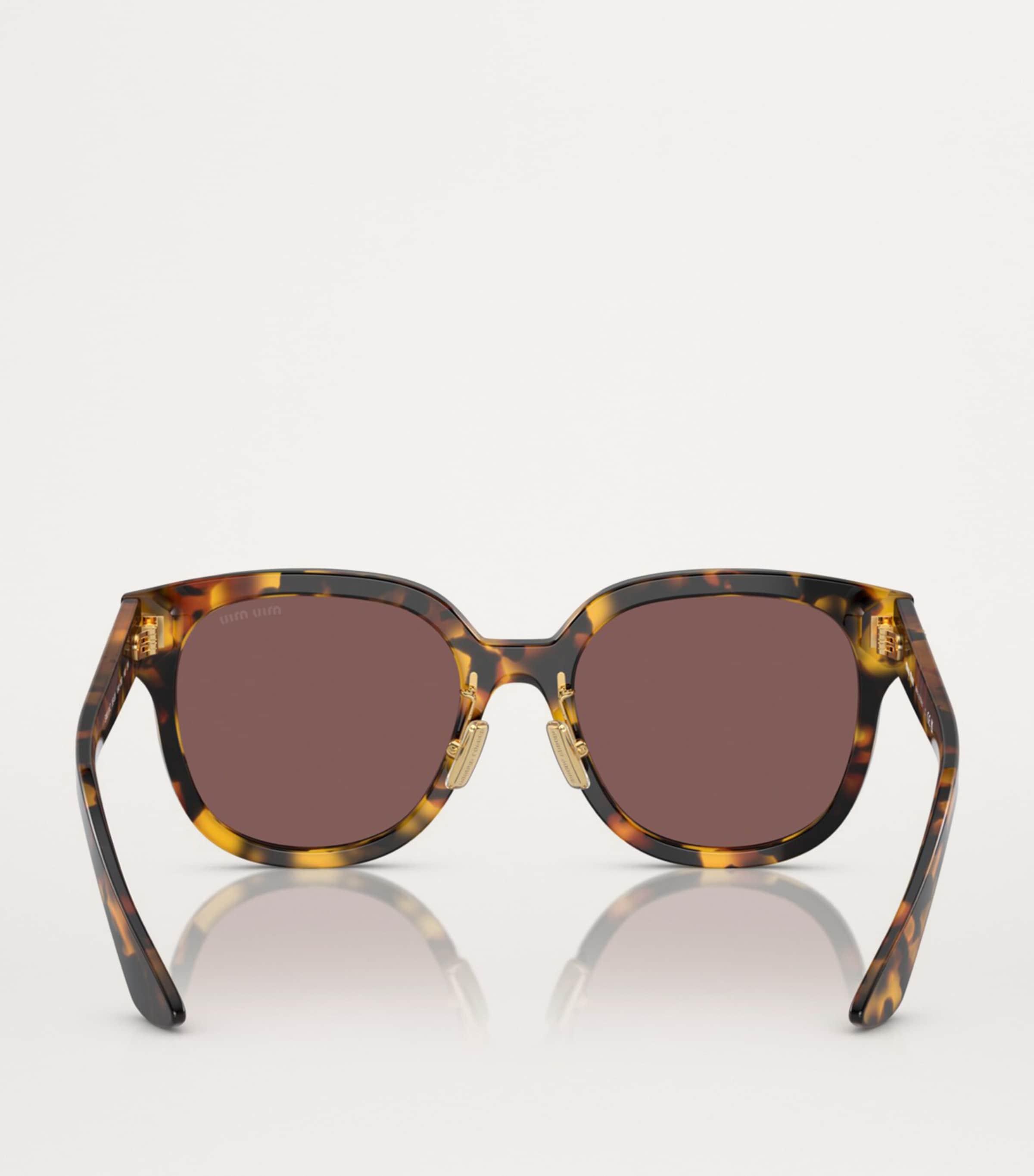 Acetate Tortoiseshell Oversized Sunglasses VAU70D Image 4