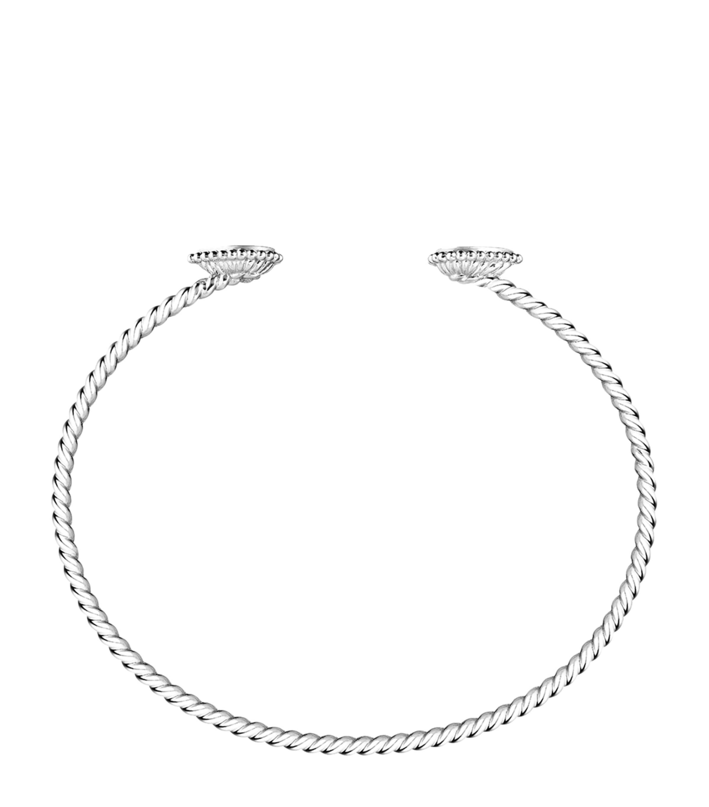 White Gold and Diamond Serpent Bohème Bangle WHITE GOLD Image 4