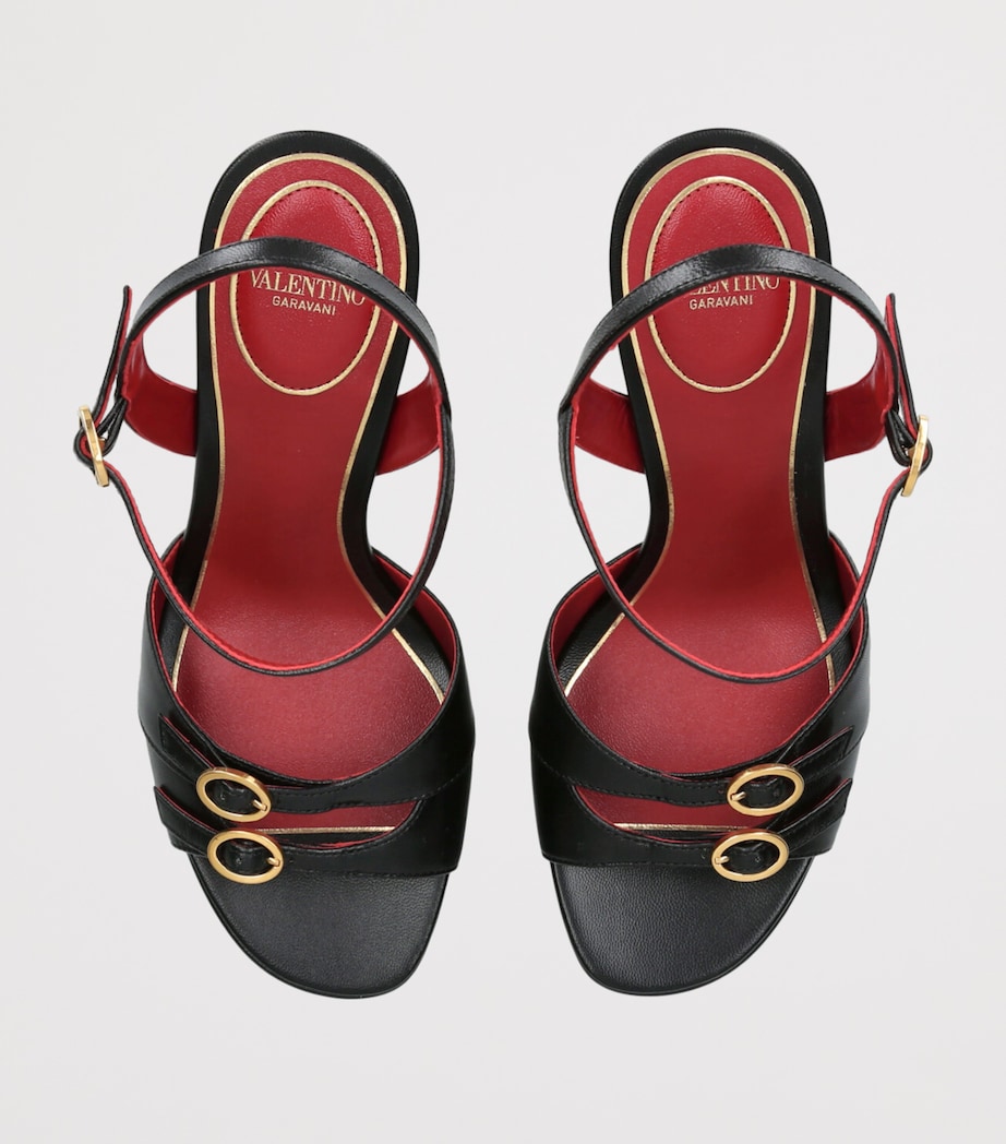 Valentino Garavani Leather Crasher Platform Heels 145 Black Image 4