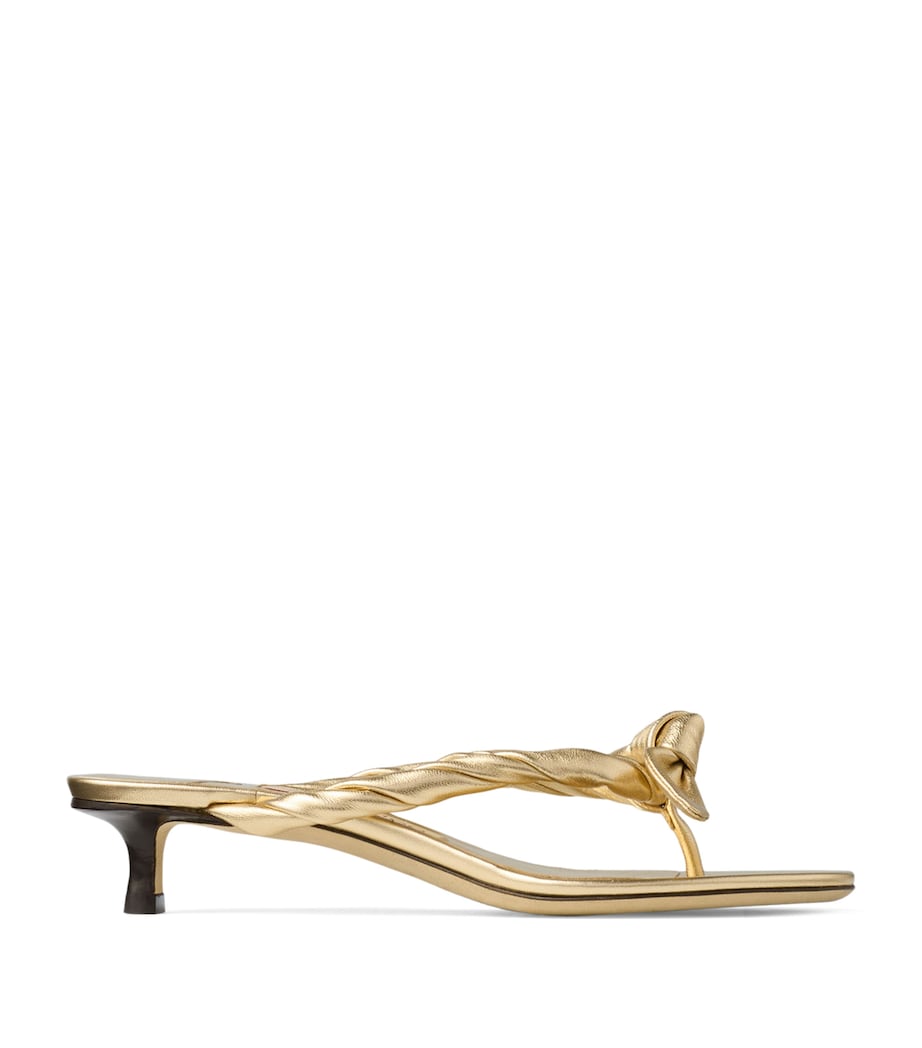 Jimmy Choo Liss 35 Leather Mules Gold/gold Image 1