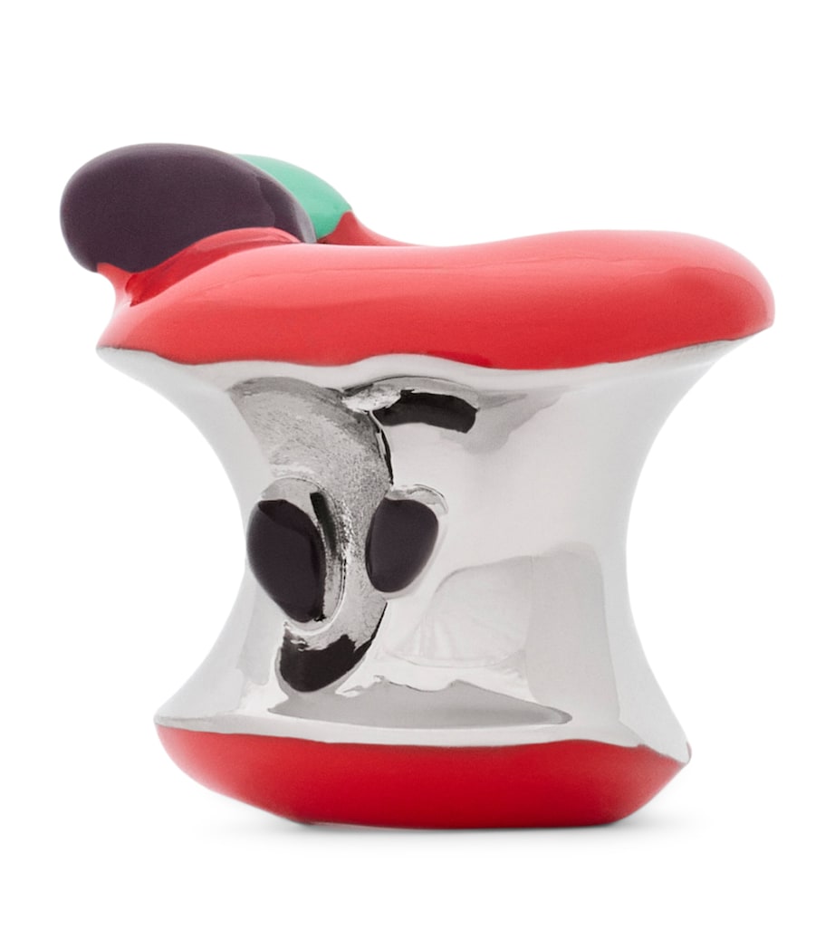 LOEWE Apple Slice Dice Charm Silver/red Image 1
