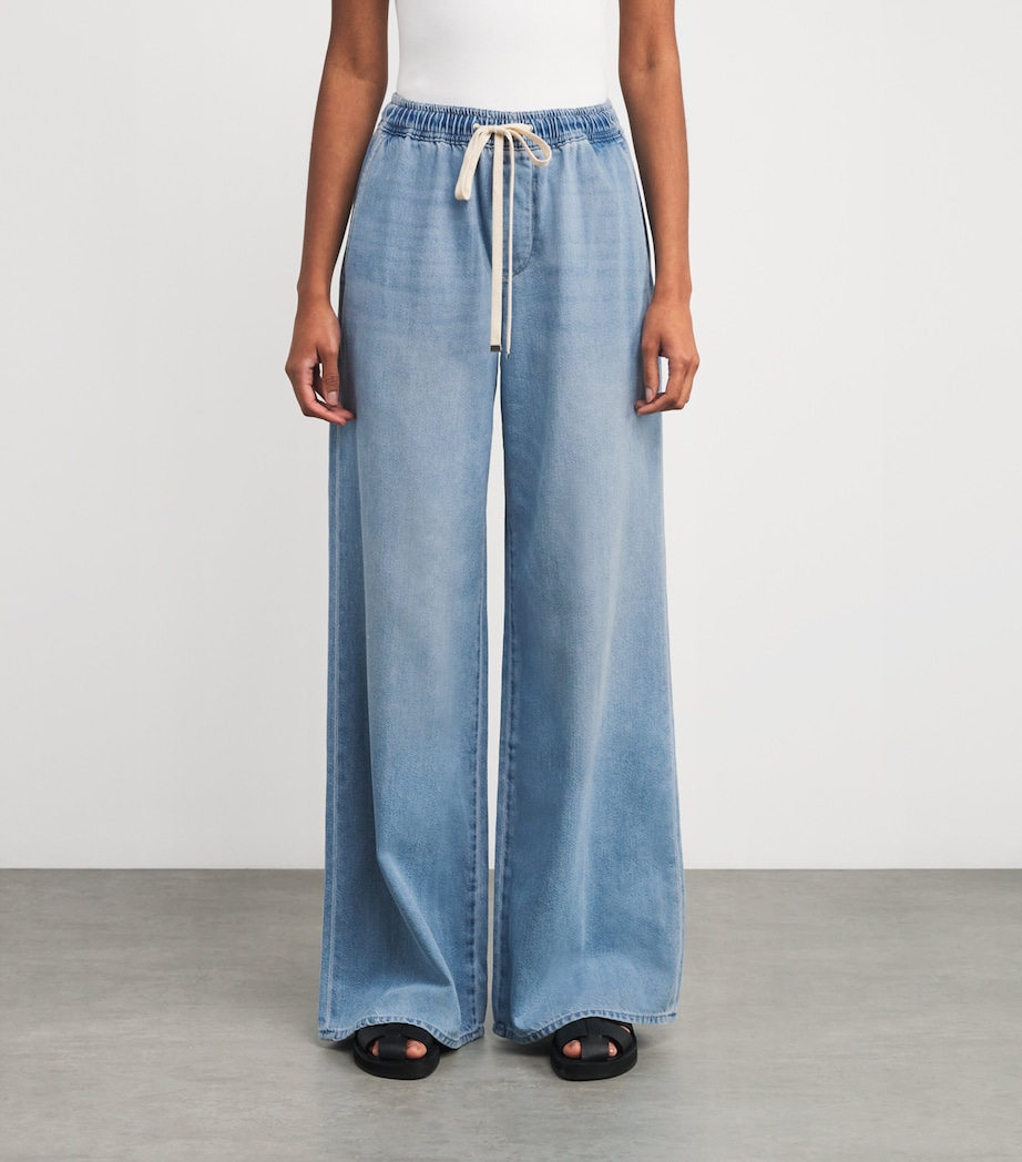 Pull On Wide-Leg Jeans U71BA HANA Image 3