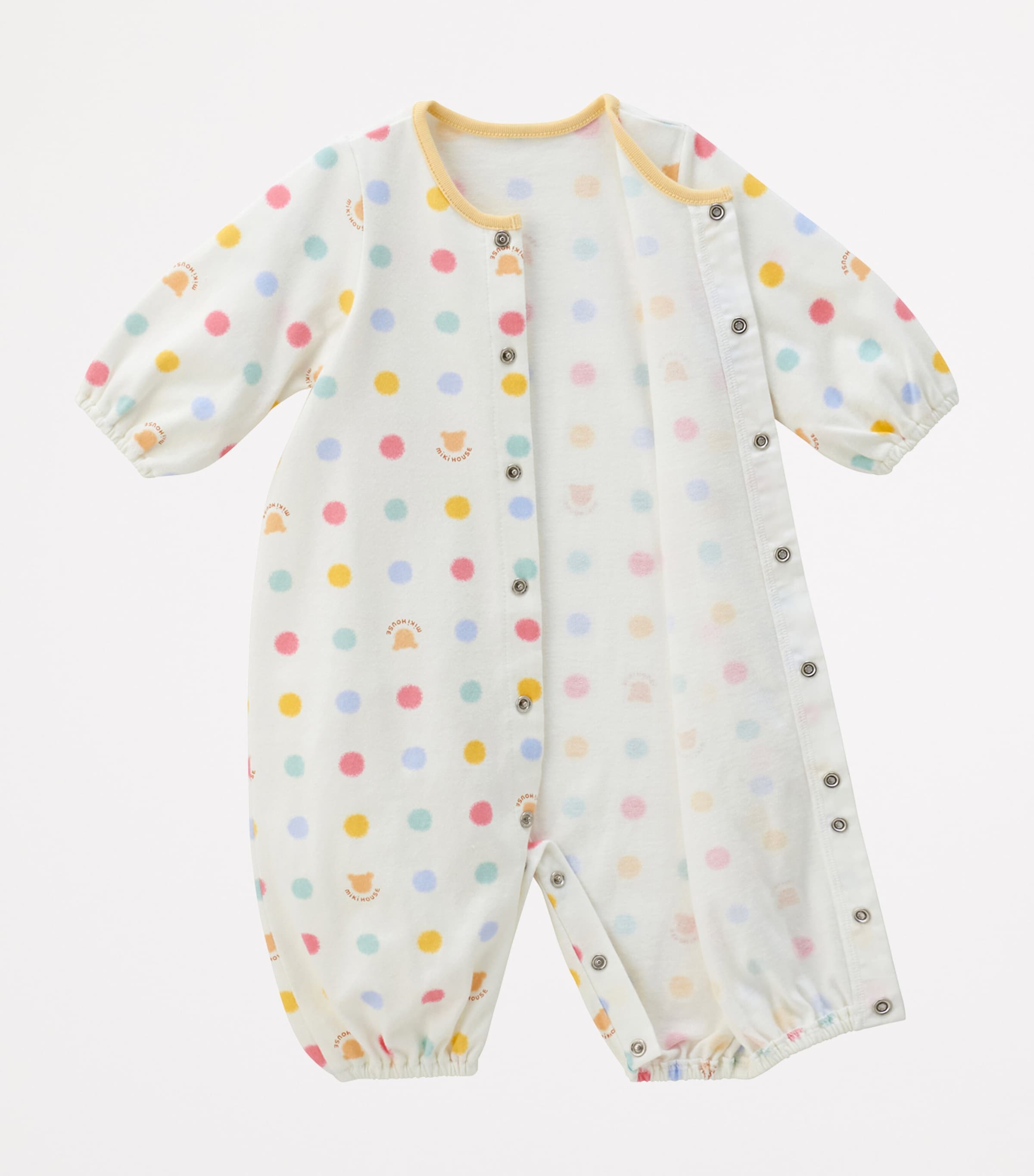 Miki House Cotton Polka Dot Playsuit (1 Month) Image 2