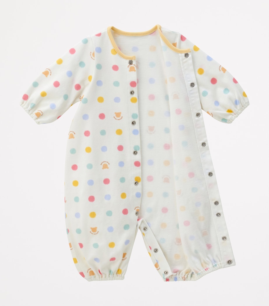 Miki House Cotton Polka Dot Playsuit (1 Month) Image 2