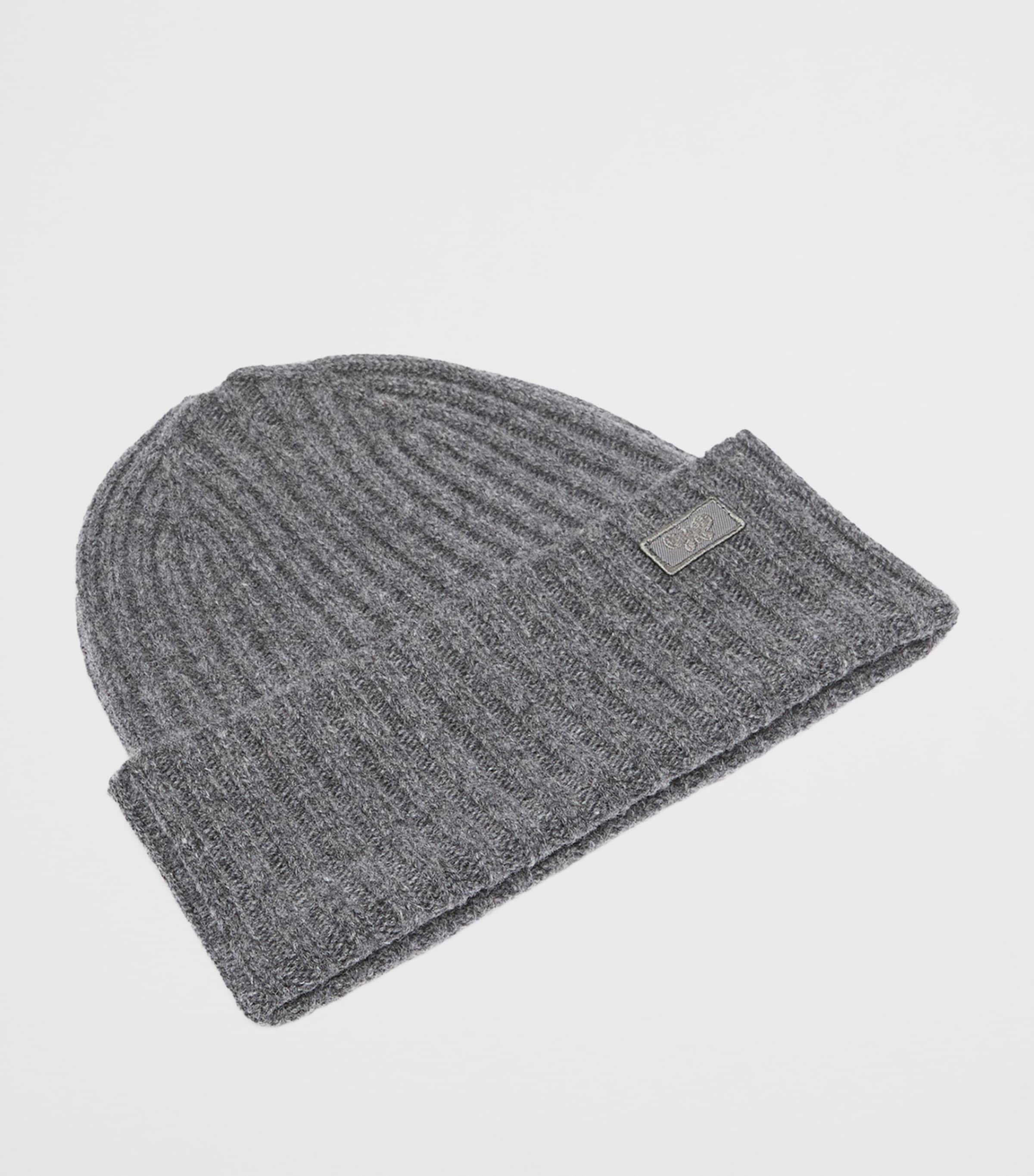 Weekend Max Mara Virgin Wool Logo Beanie Dark Grey Image 2