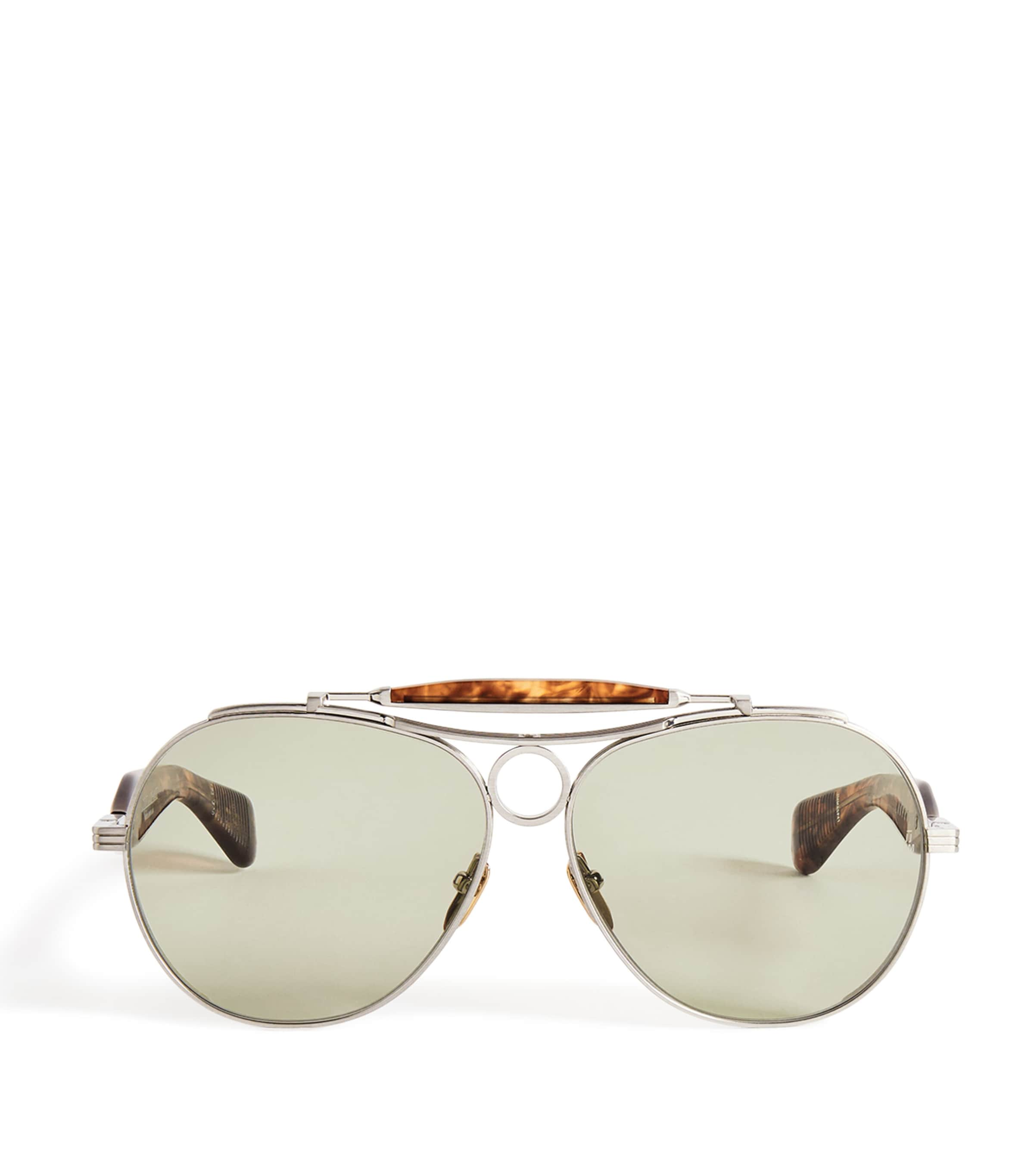 Jacques Marie Mage Aspen Aviator Sunglasses In Silver