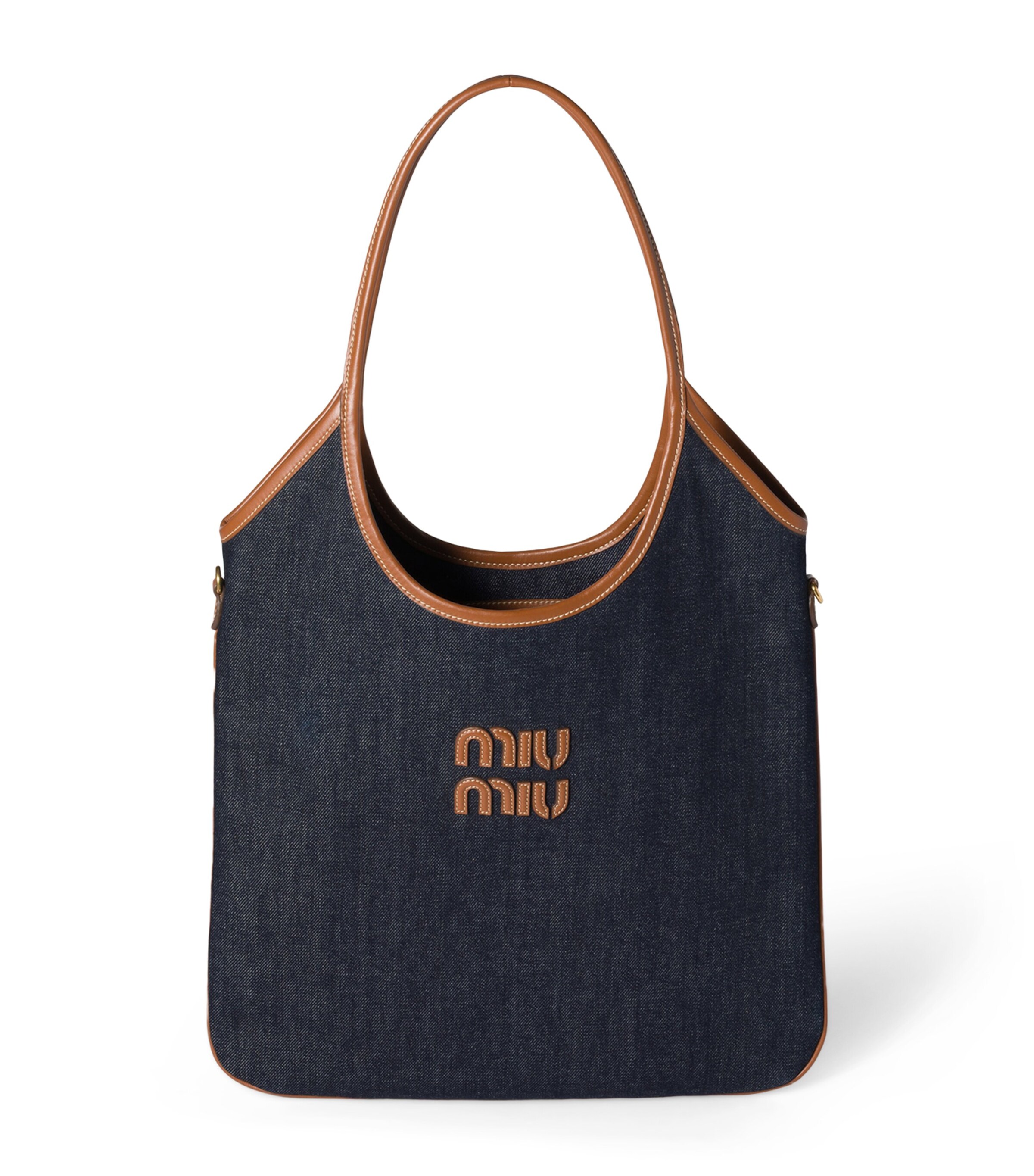 Miu Miu Denim Ivy Tote Bag Image 1