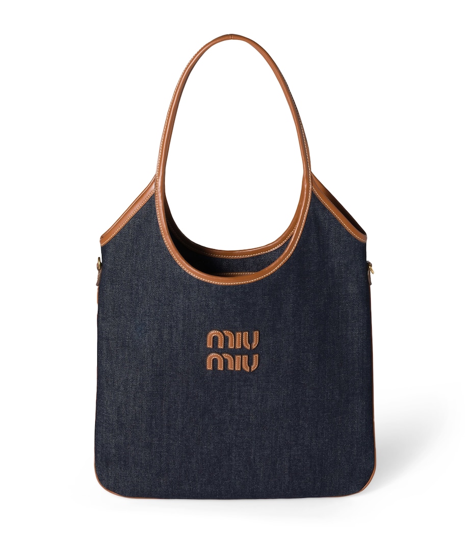 Miu Miu Denim Ivy Tote Bag Image 1