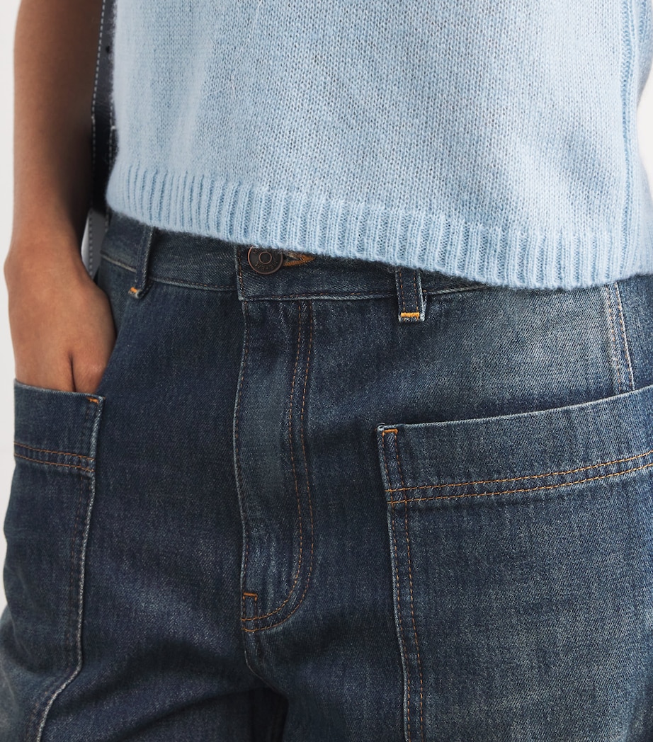 Patch Pocket Relaxed Jeans AUTHENTIC BLUE WASH Image 6