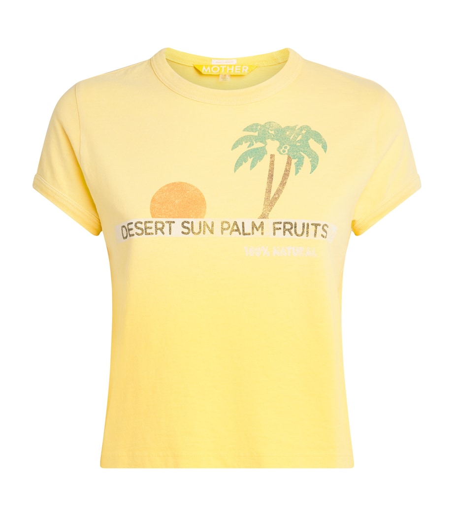MOTHER Womens Itty Bitty Ringer T-Shirt Desert Sun Palm Image 1