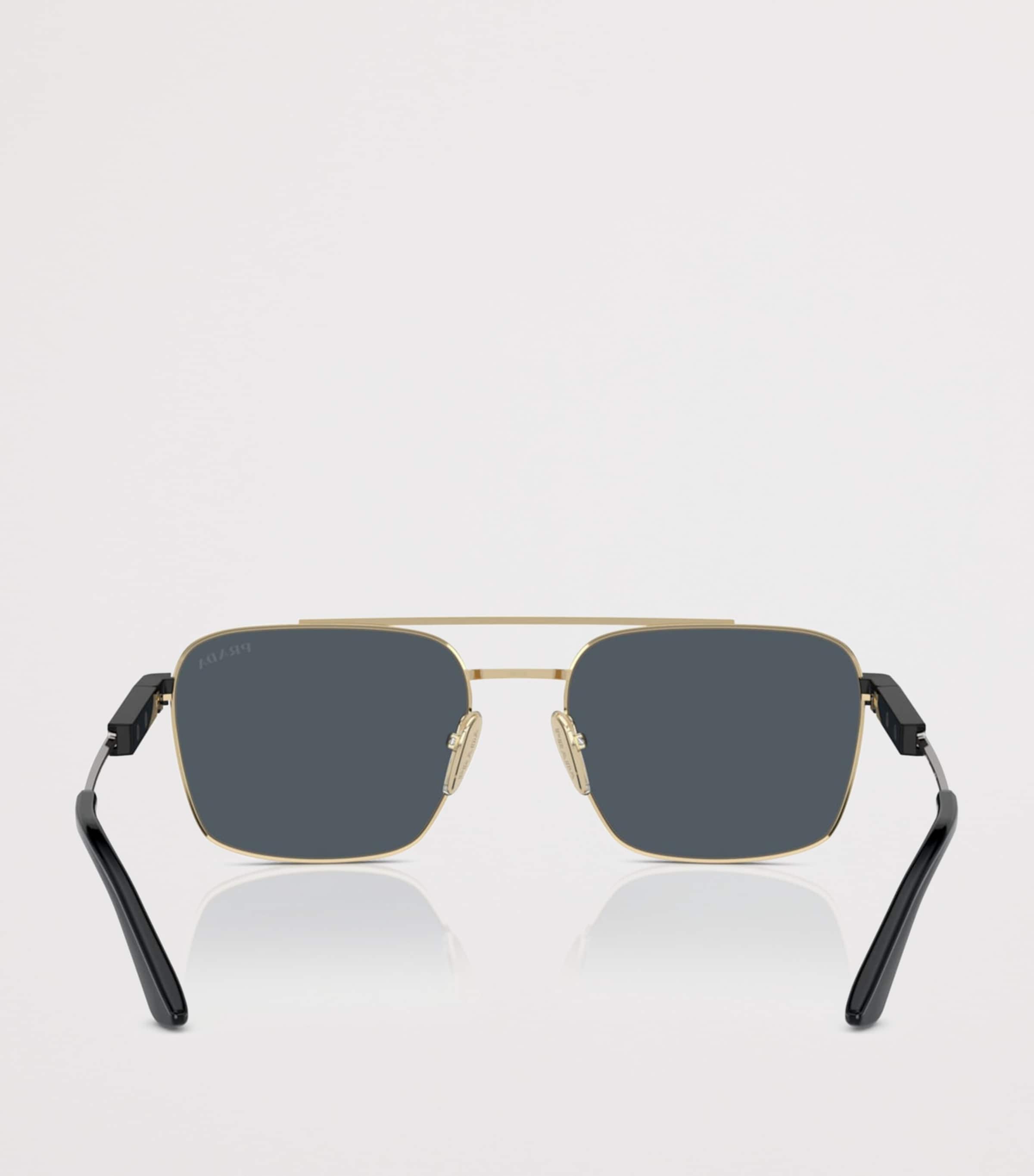 Prada Metal Pillow Sunglasses Gold Image 4
