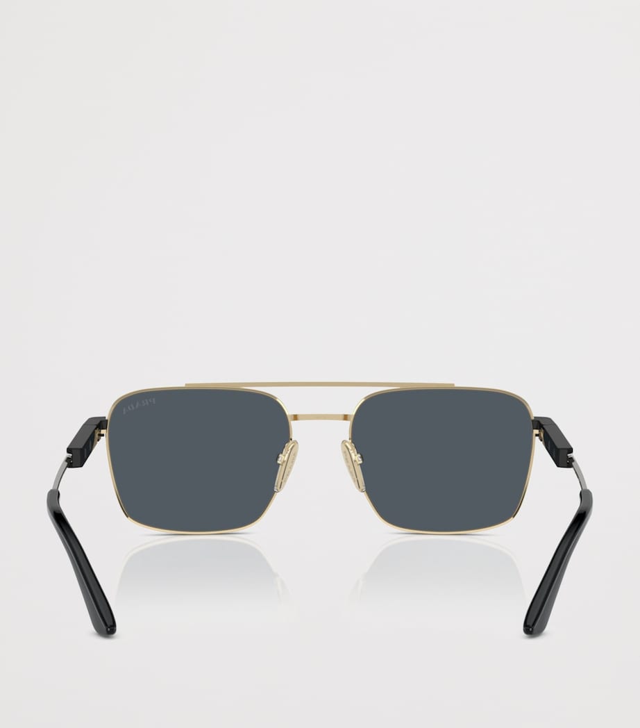 Prada Metal Pillow Sunglasses Gold Image 4