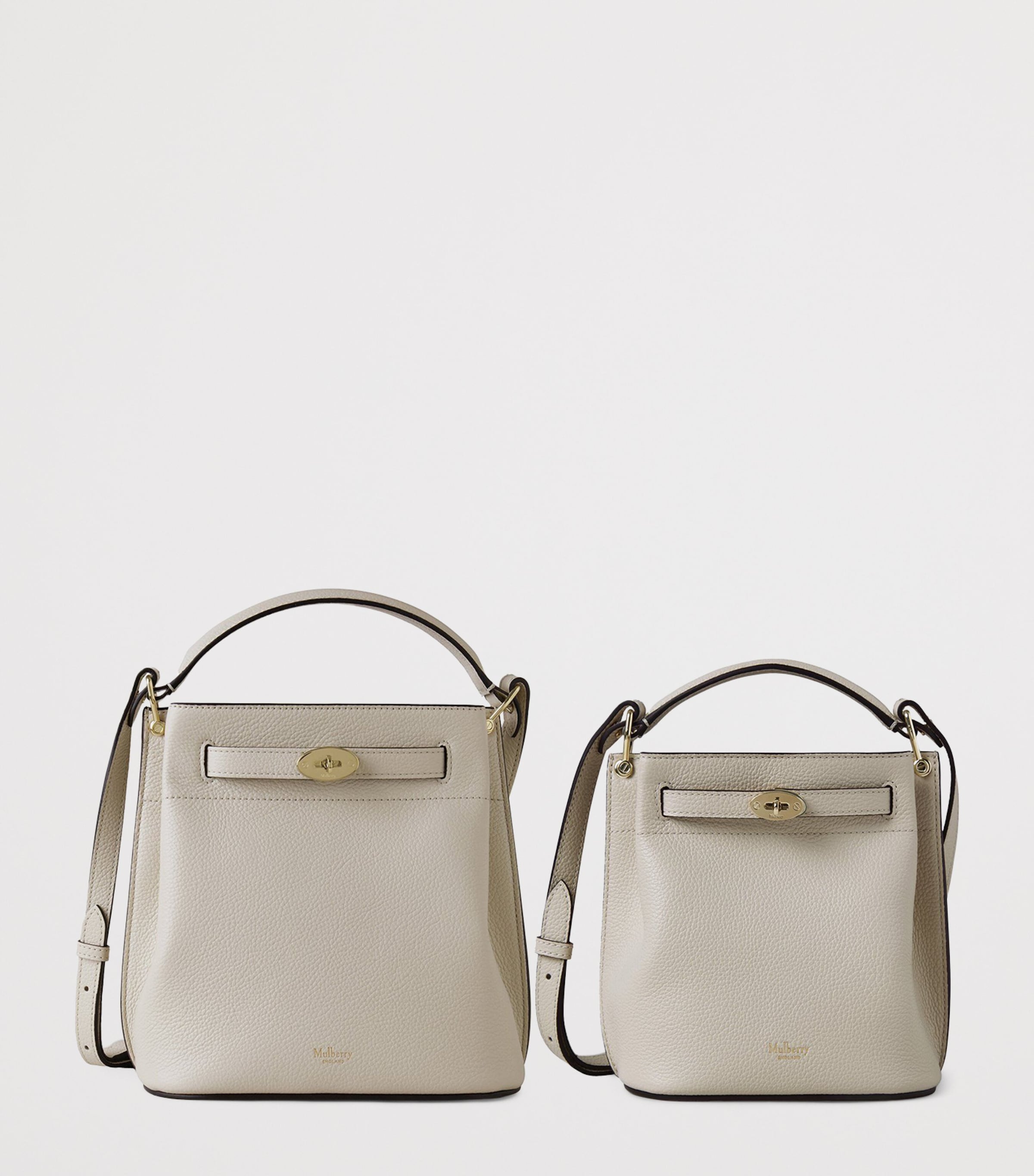 Mini Leather Islington Bucket Bag CHALK Image 6