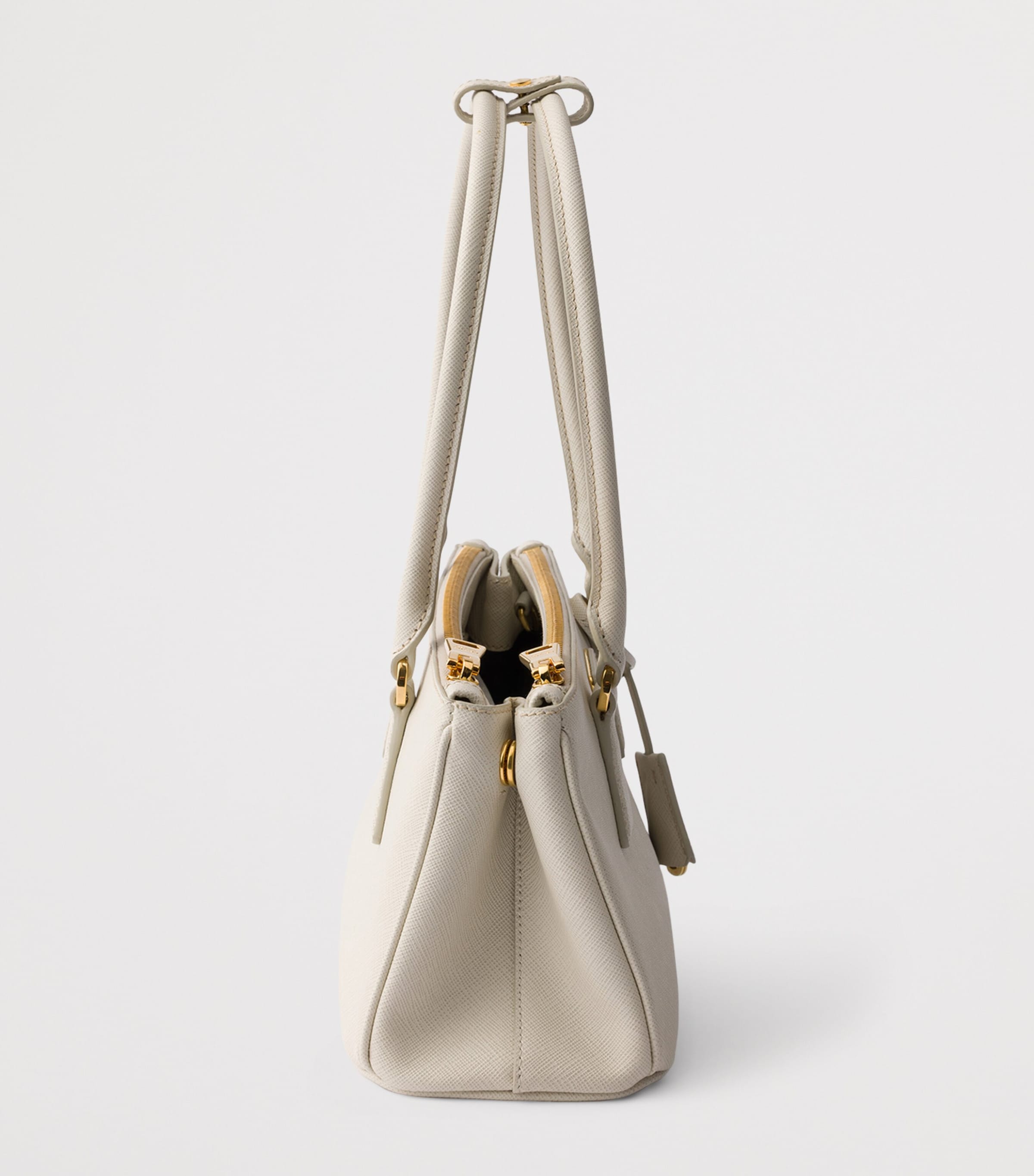 Prada Medium Leather Galleria Top-Handle Bag Neutral Image 7
