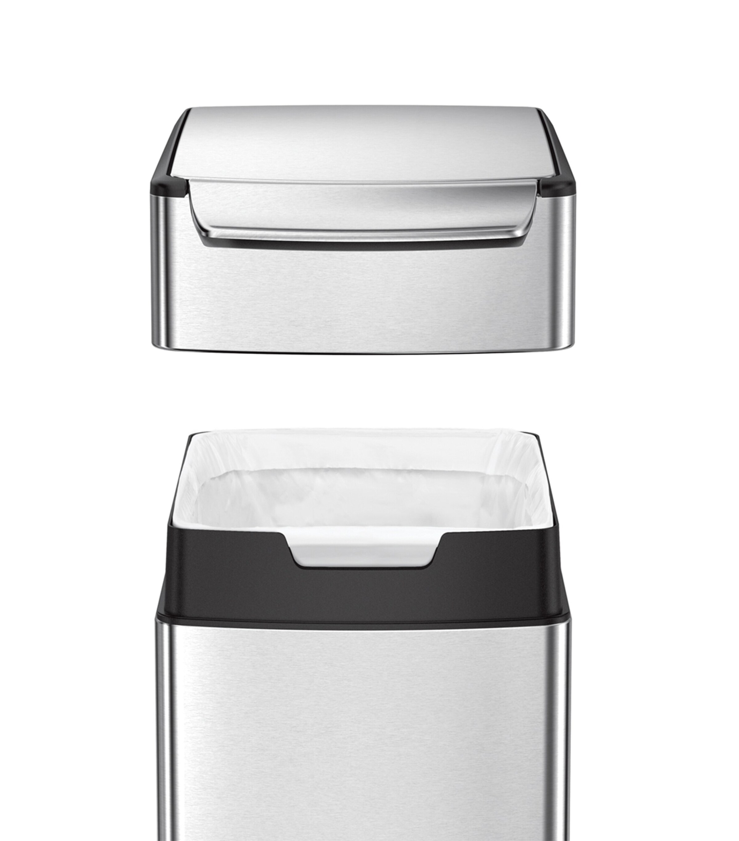Slim Brushed Steel Pedal Bin (40L) BRUSHED Image 5