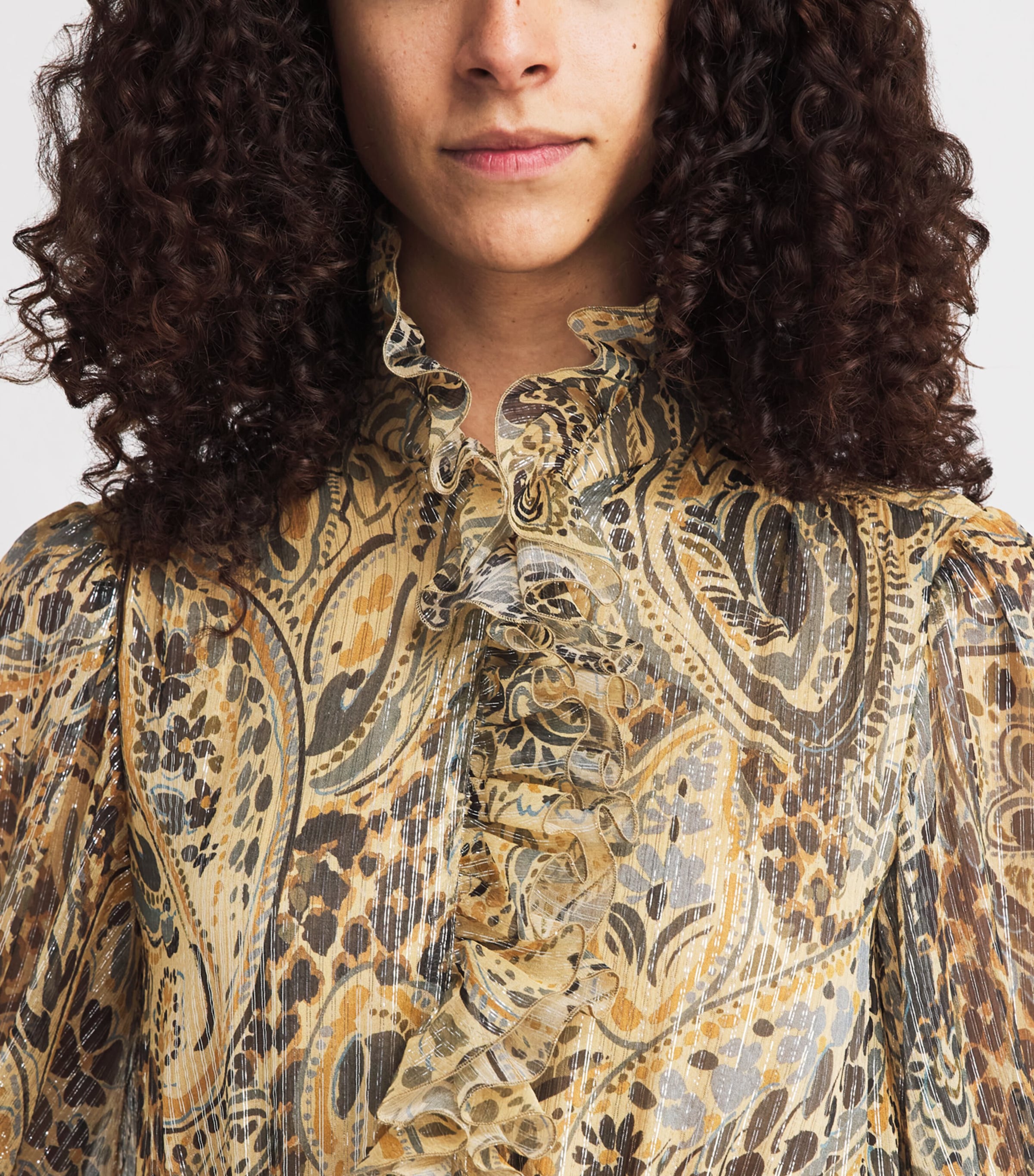 Etro Womens Silk-Blend Leopard Midi Dress Beige Image 5